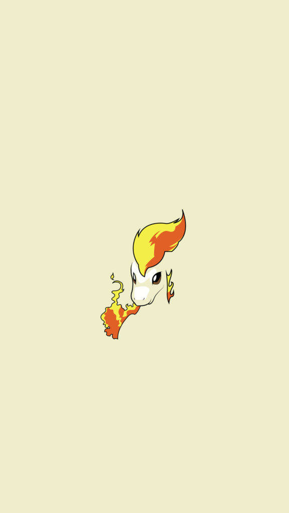 Ponyta Vurige Gesig Pokemon iPhone Muurpapier