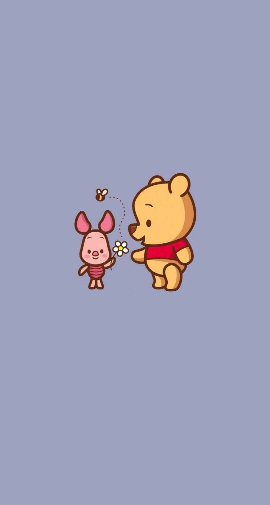 Pooh En Piglet Oulike iPhone Muurpapier