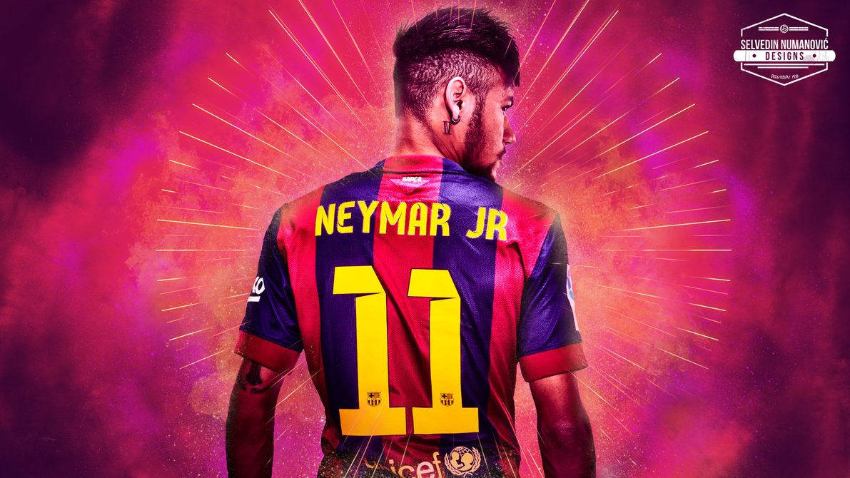 Pop Kunst Neymar JR Kuns Werk agtergrond.