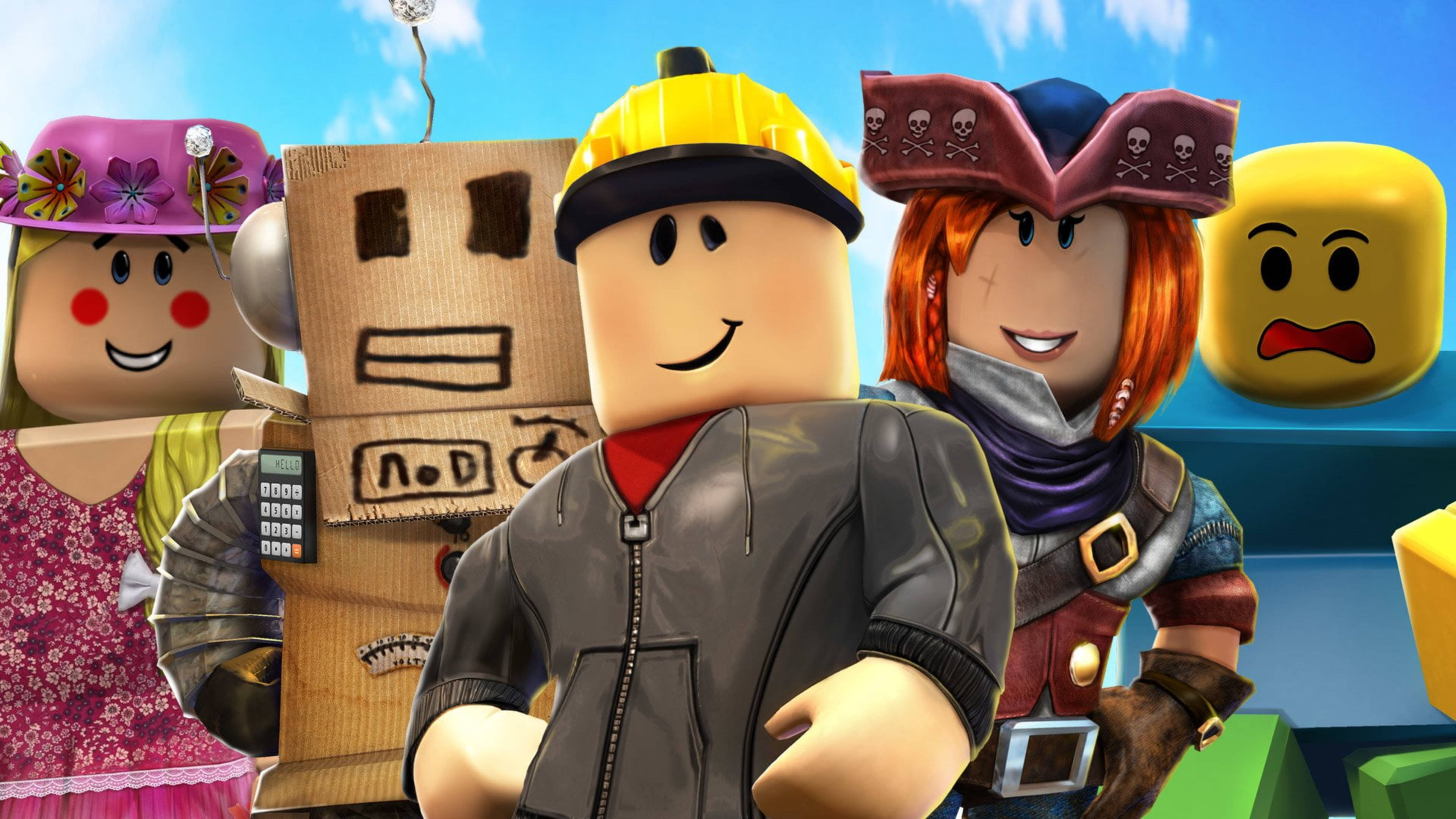 Populêre Roblox-karakters in 4K Muurpapier