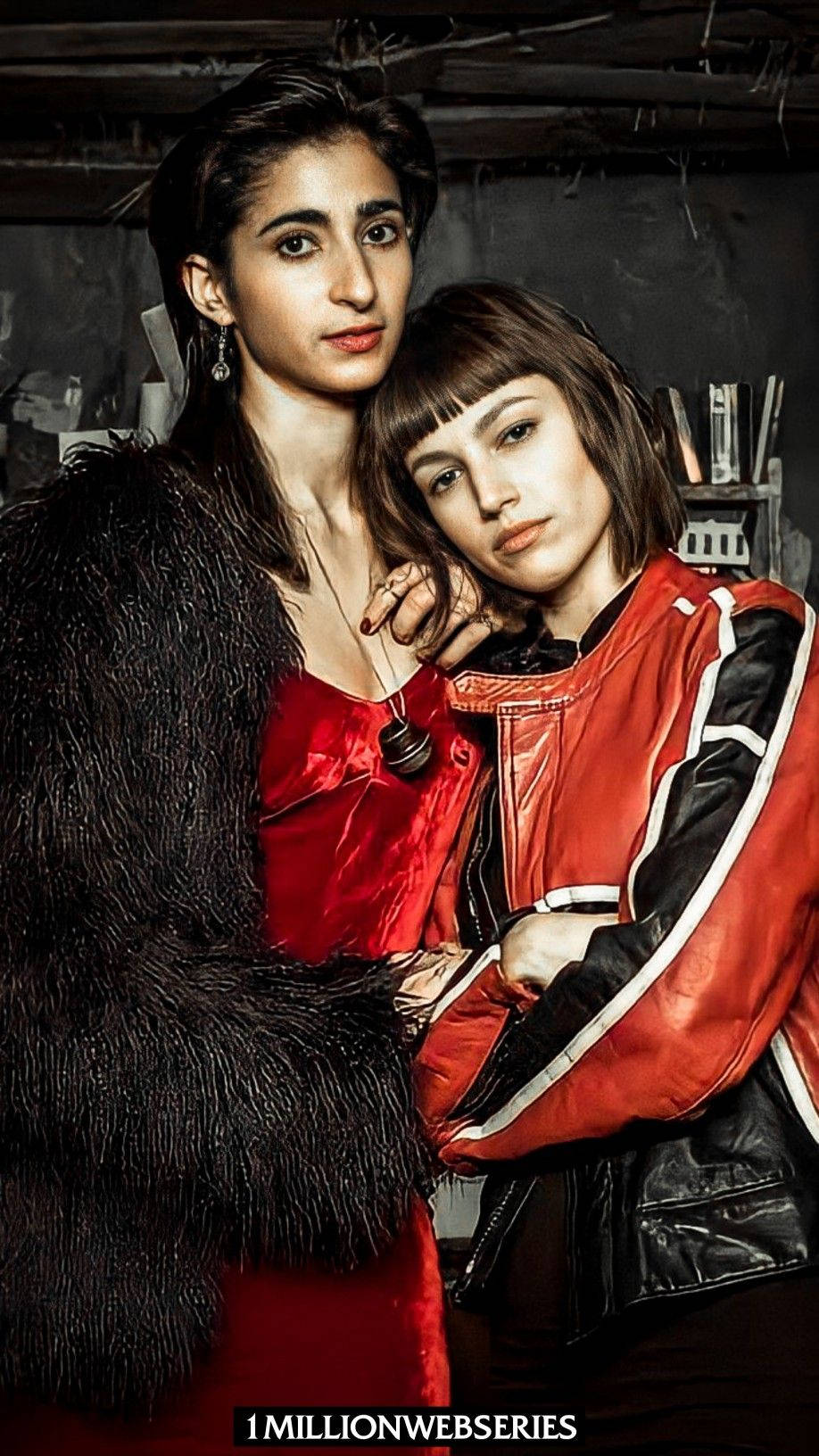 Portret van Nairobi en Tokyo uit Money Heist Muurpapier
