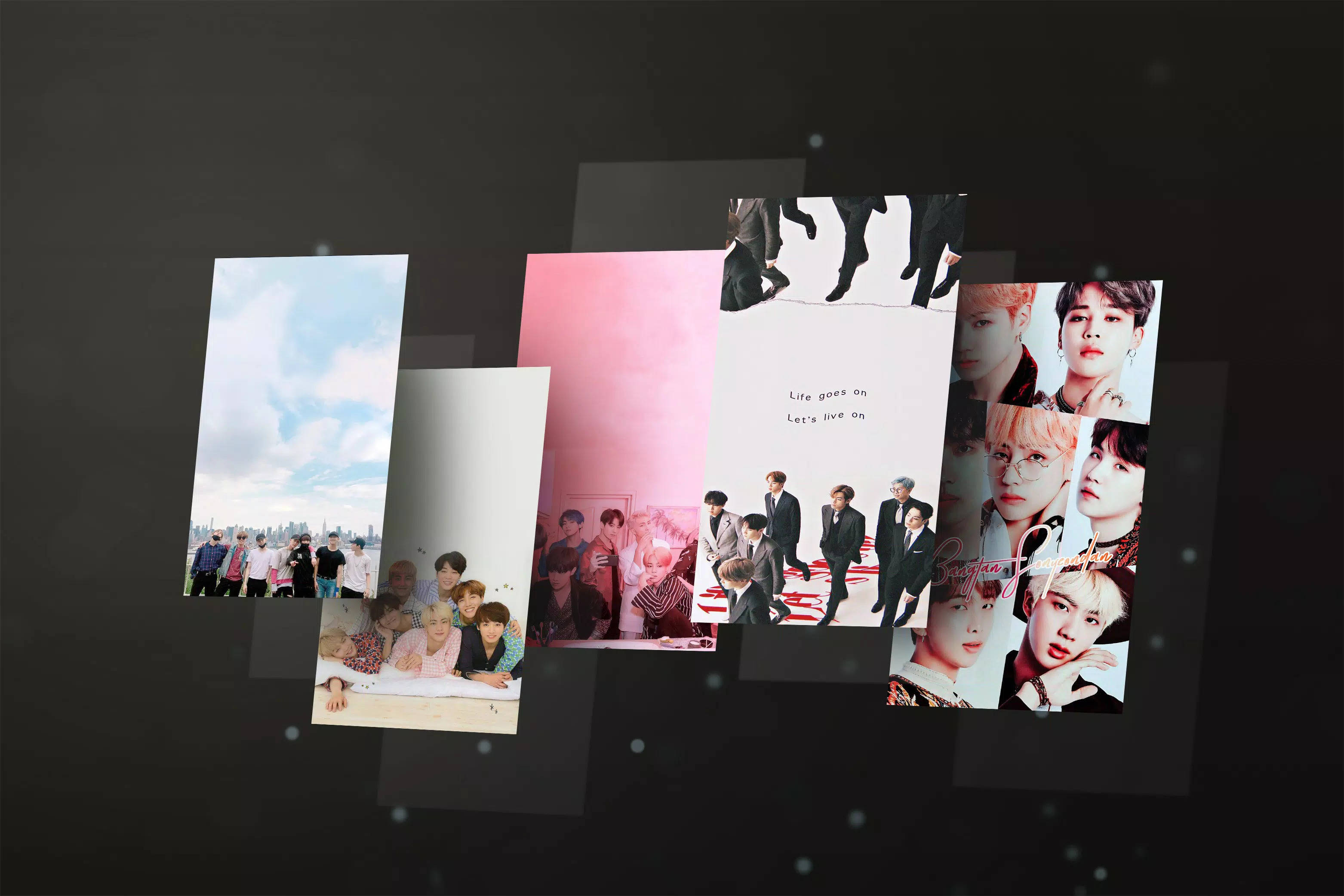 Portretbeelde BTS Life Goes On Muurpapier
