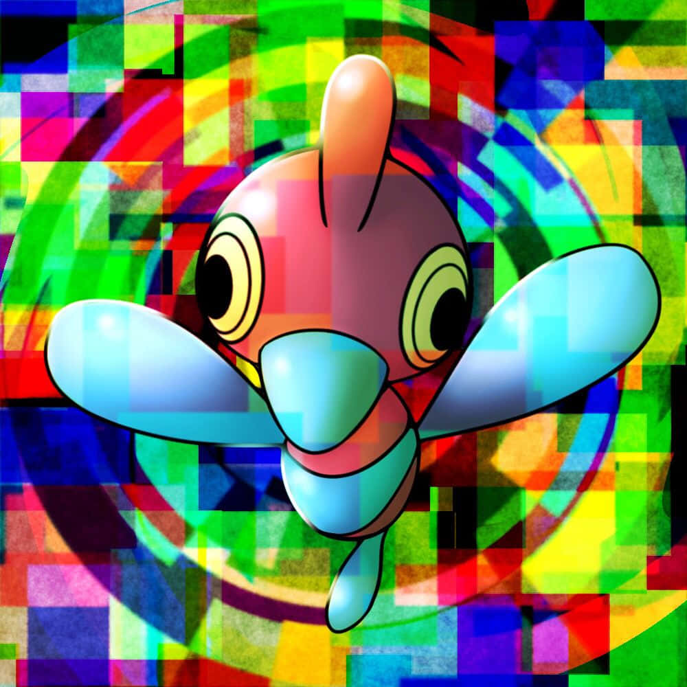 Porygon-Z in 'n Boeiende Gevegshouding Muurpapier