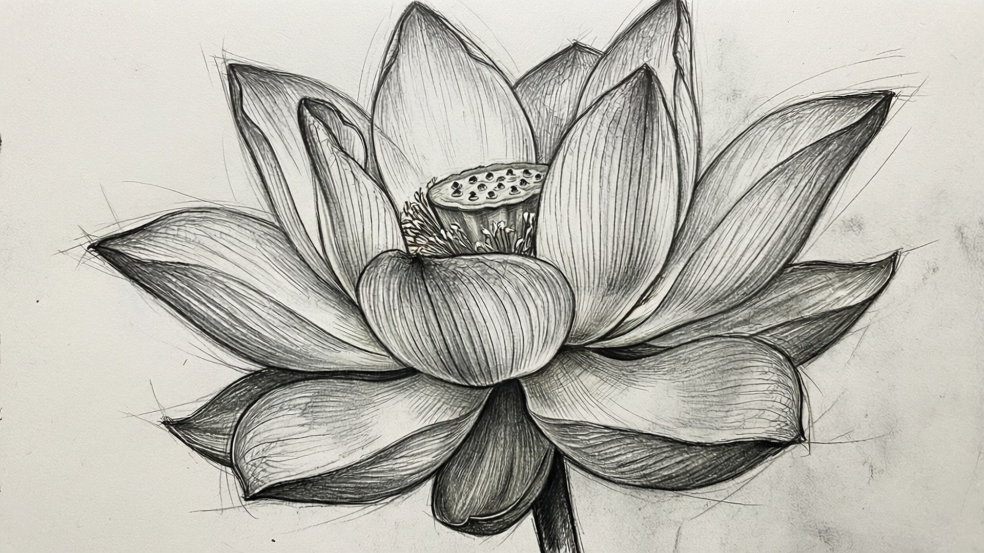 Potloodskets Lotus Muurpapier