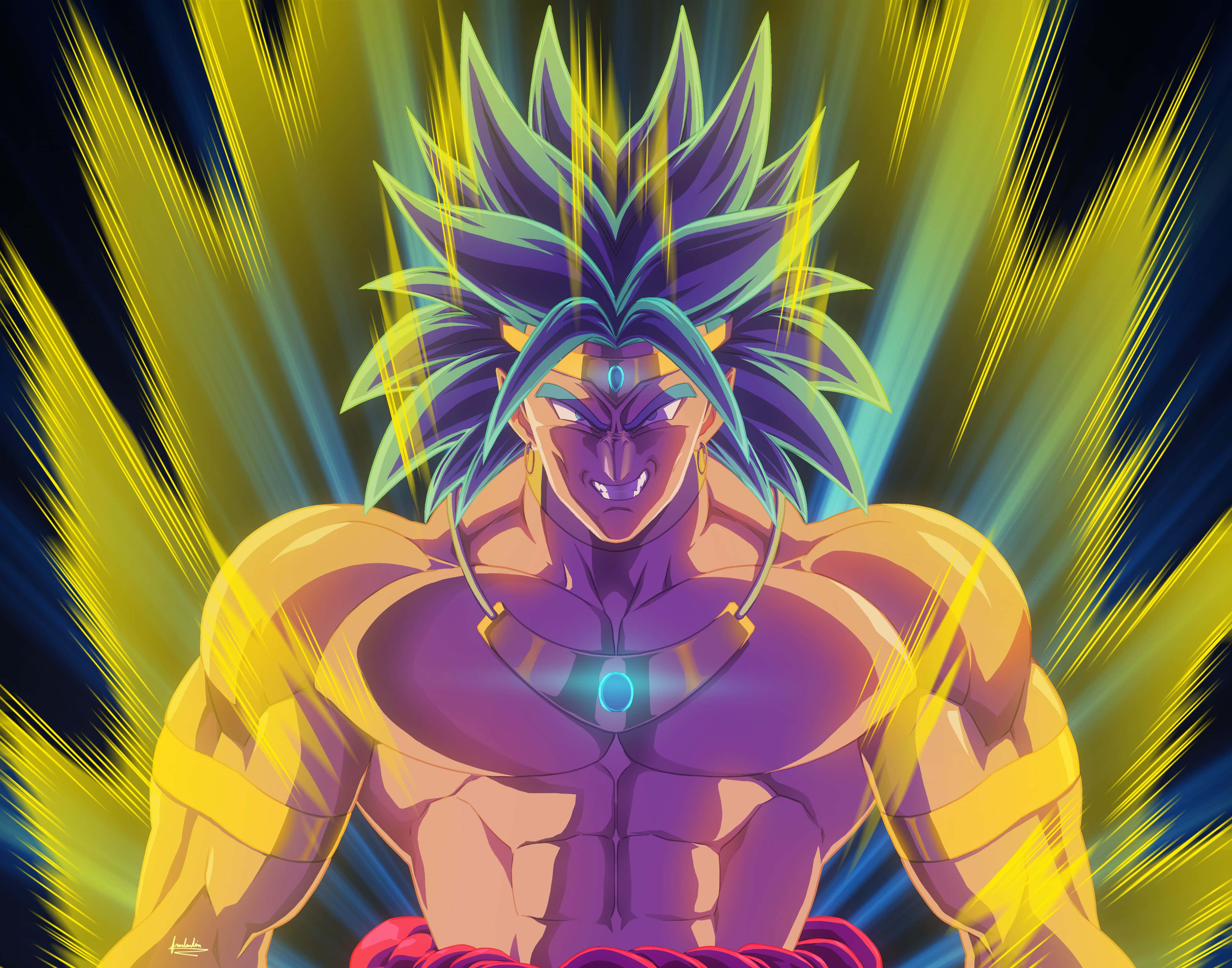 Power Rangers, bymekaar om Super Broly te takel Muurpapier