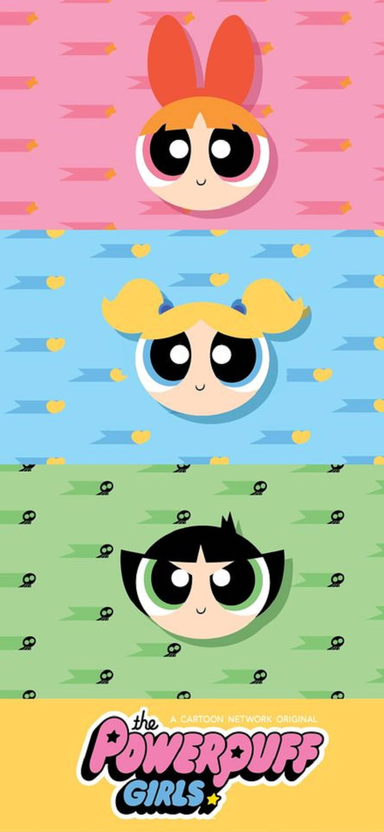Powerpuff Girls Collage-plakkaat Muurpapier