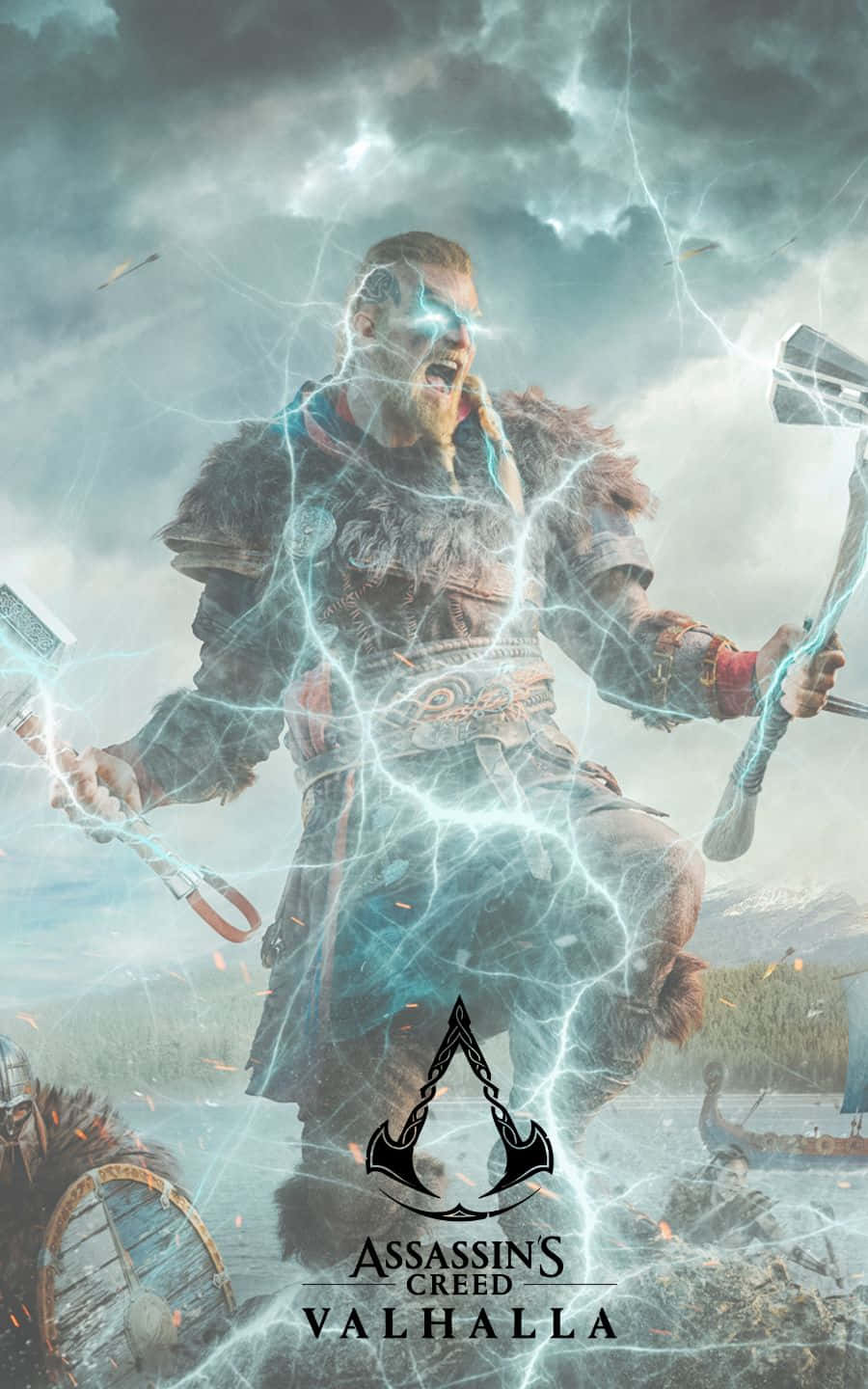 Pragtige 1440p Assassin's Creed Valhalla Agtergrond Muurpapier