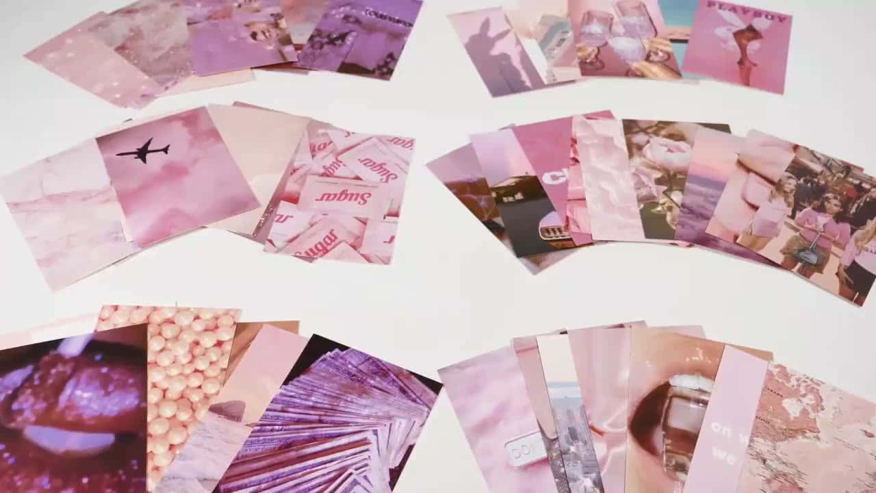 Pragtige Estetiese Collage Muurpapier
