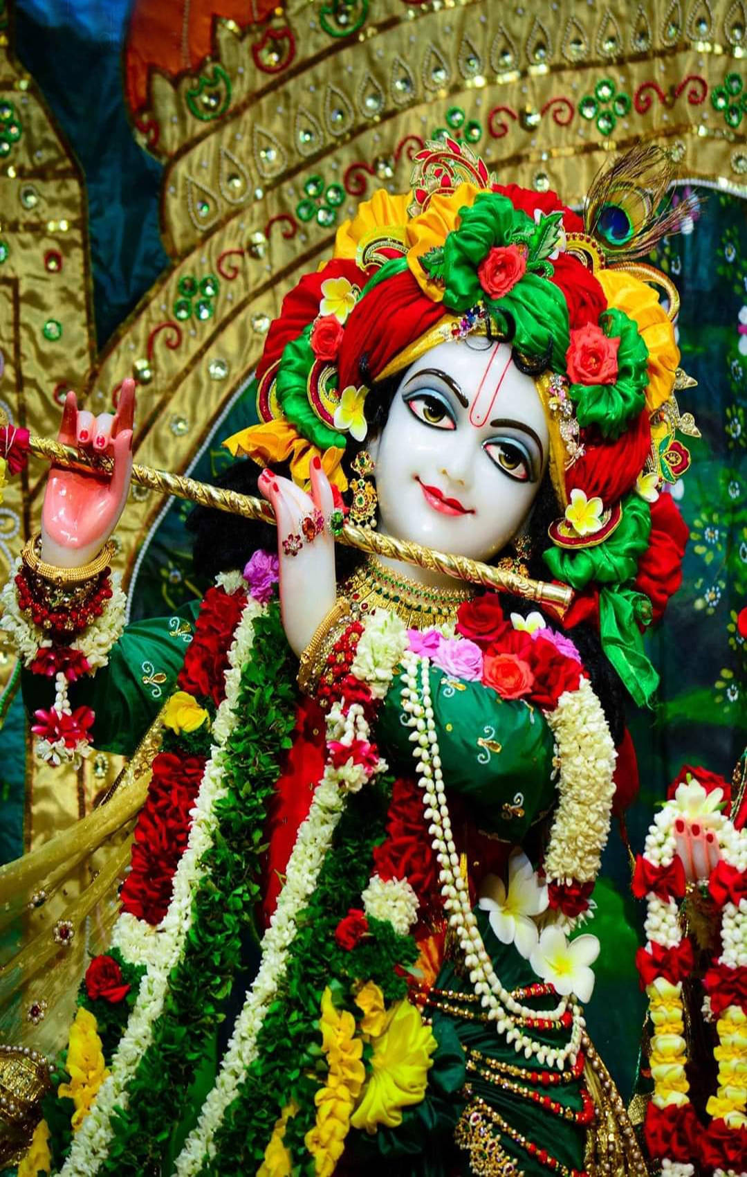 Pragtige Krishna Geestelike God Muurpapier