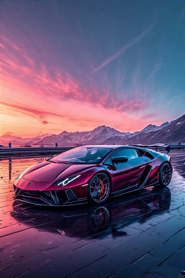 Pragtige Lamborghini-motor 4K Muurpapier