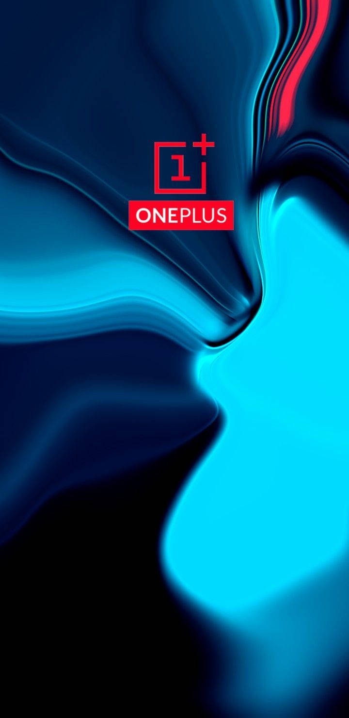 Pragtige OnePlus 9R met Koel Blou Abstrakte Agtergrond Muurpapier