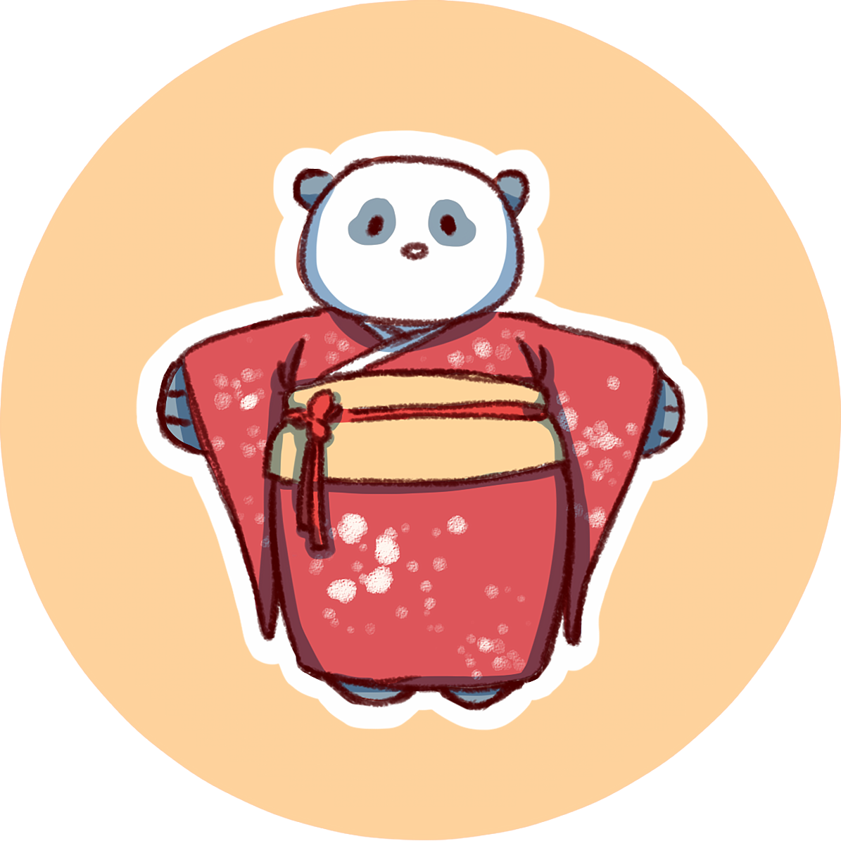 Pragtige Panda in Tradisionele Drag Muurpapier