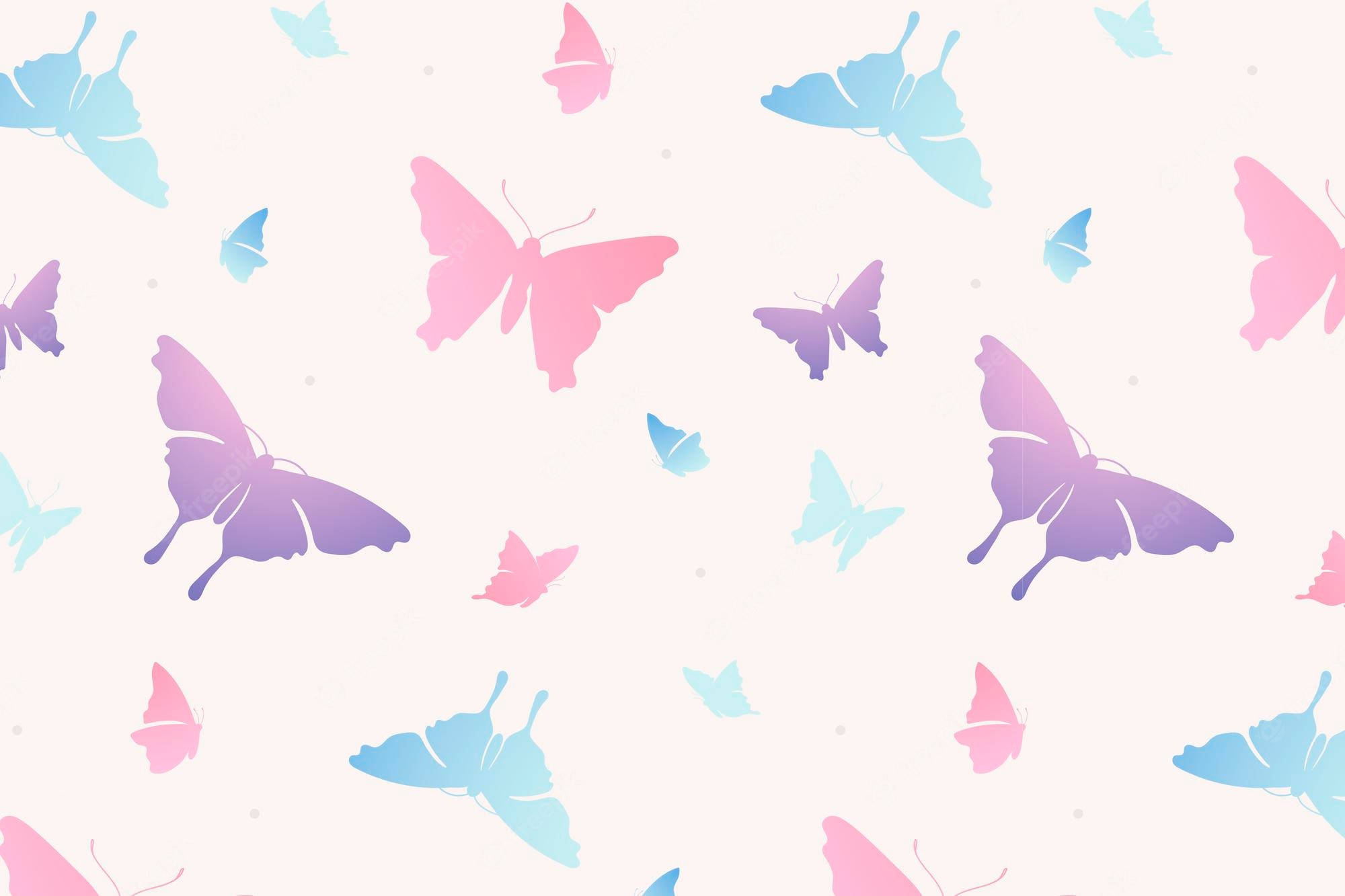 Pragtige Pastel Skoenlappers In Patroon Muurpapier