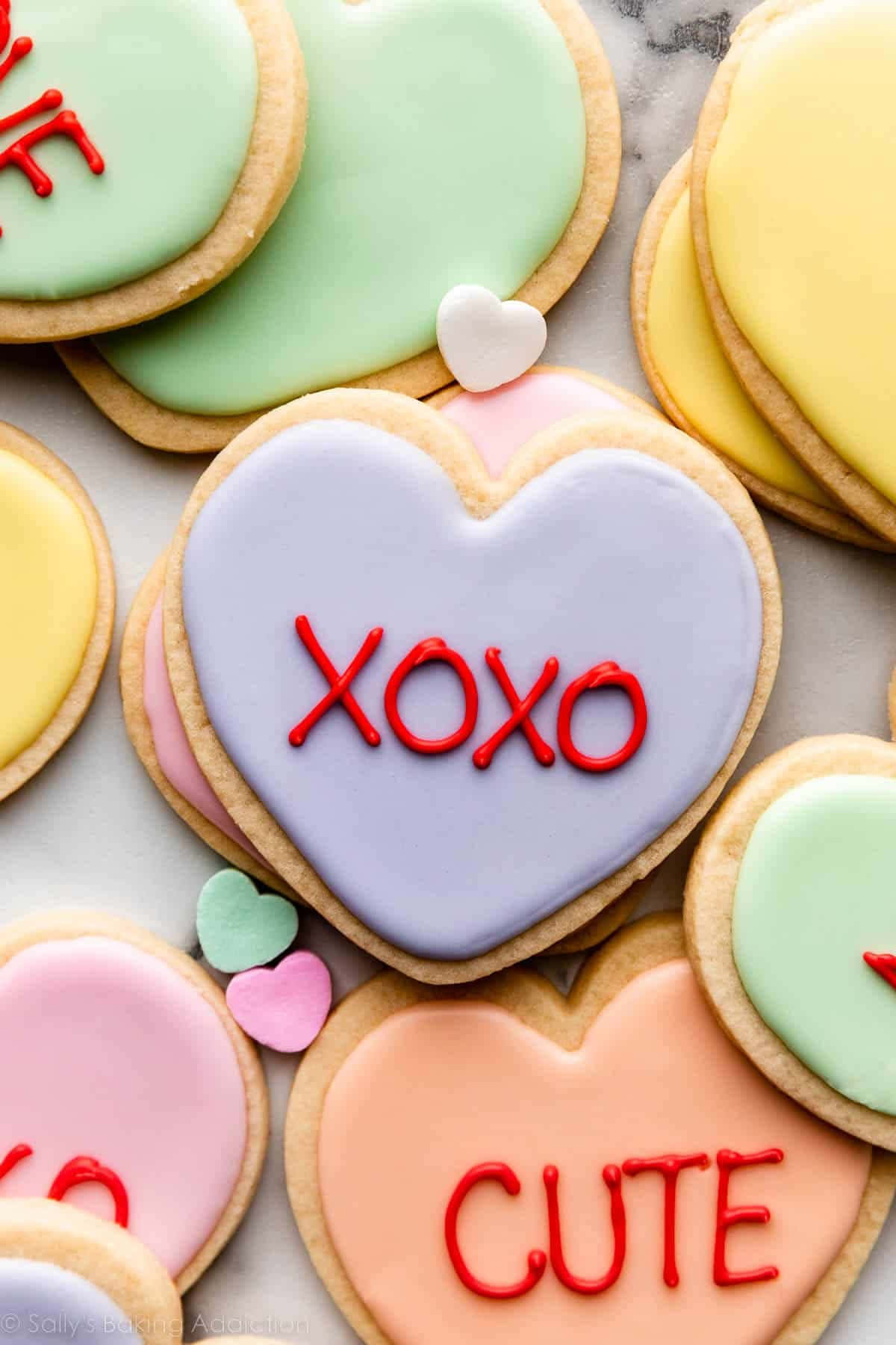 Pragtige Pastel Valentynsdag Hartkoekies Prente Muurpapier