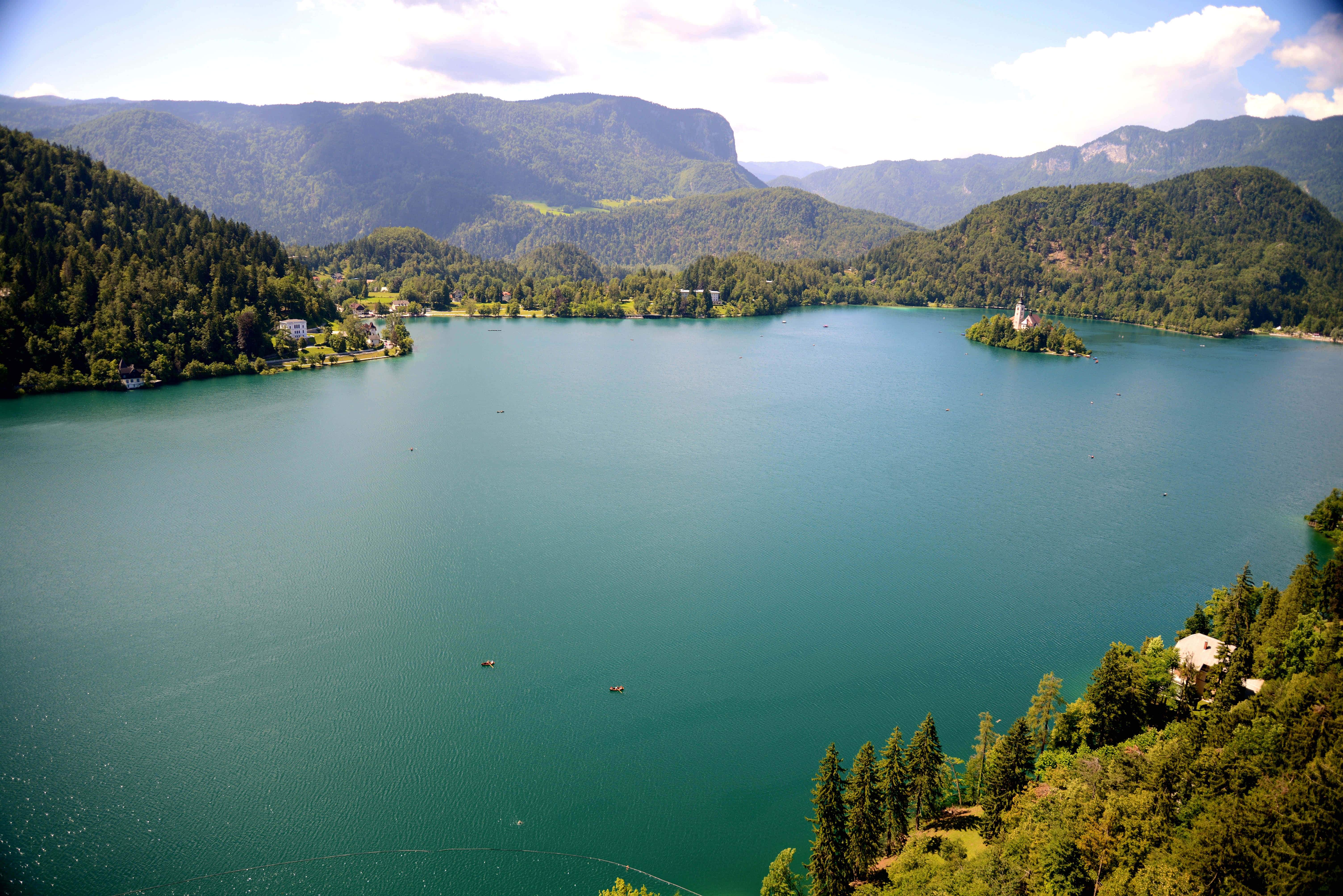 Pragtige Somerdag by Meer Bled Muurpapier