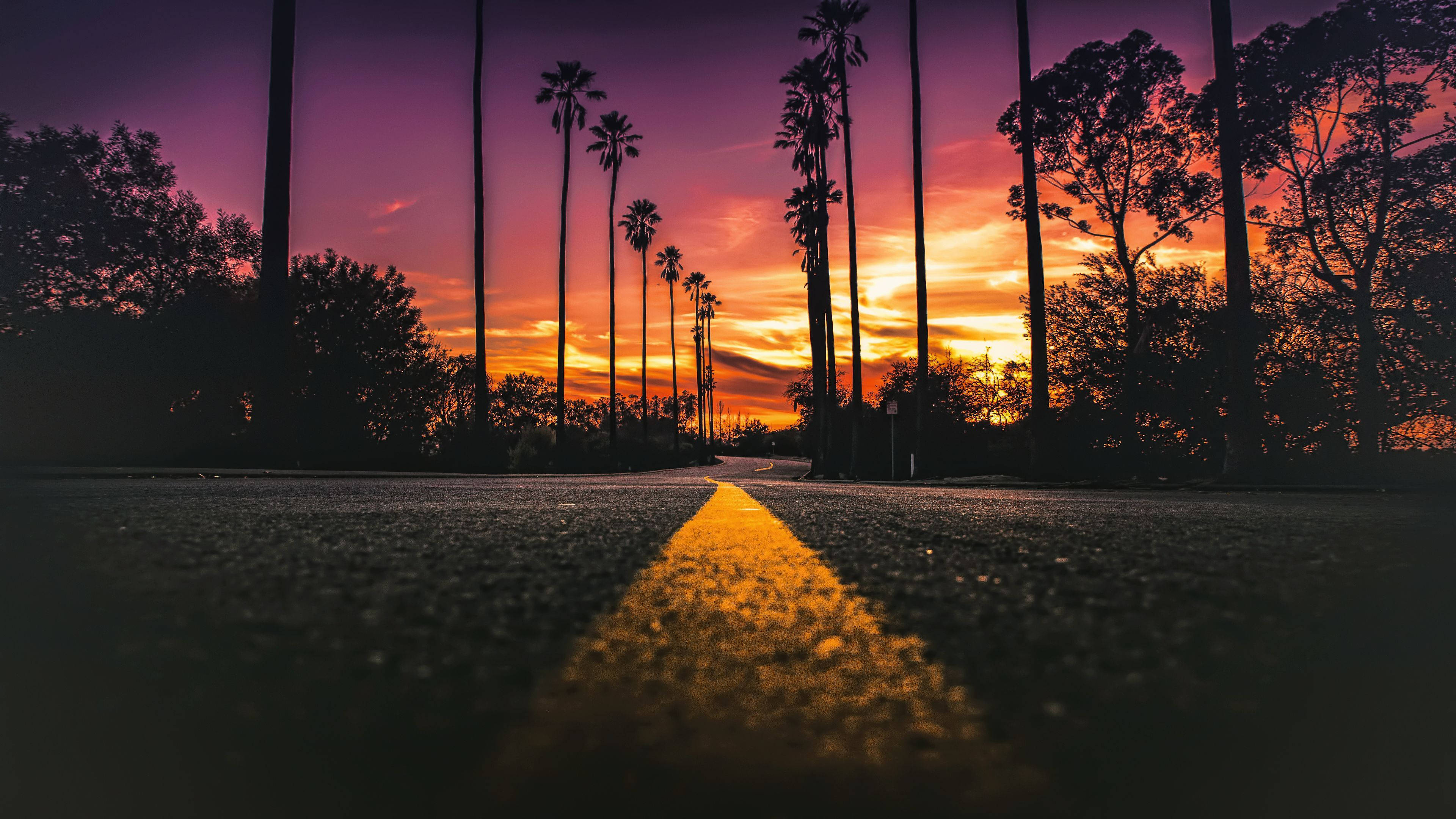 Pragtige Sonsondergang in Los Angeles Muurpapier