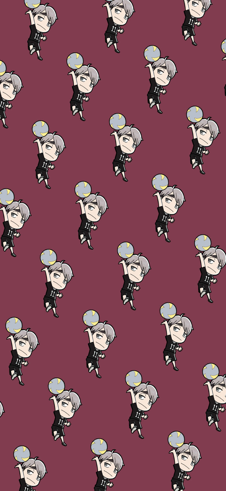Pragtige Suna Rintarou Chibi Vlugbalpatroon Muurpapier