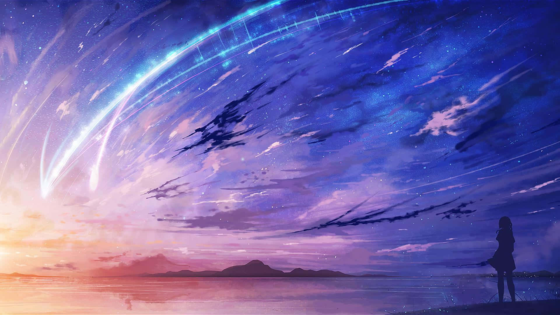 Prente Surrealistiese Toneel van 'n Pers Anime Fantasiewêreld Muurpapier
