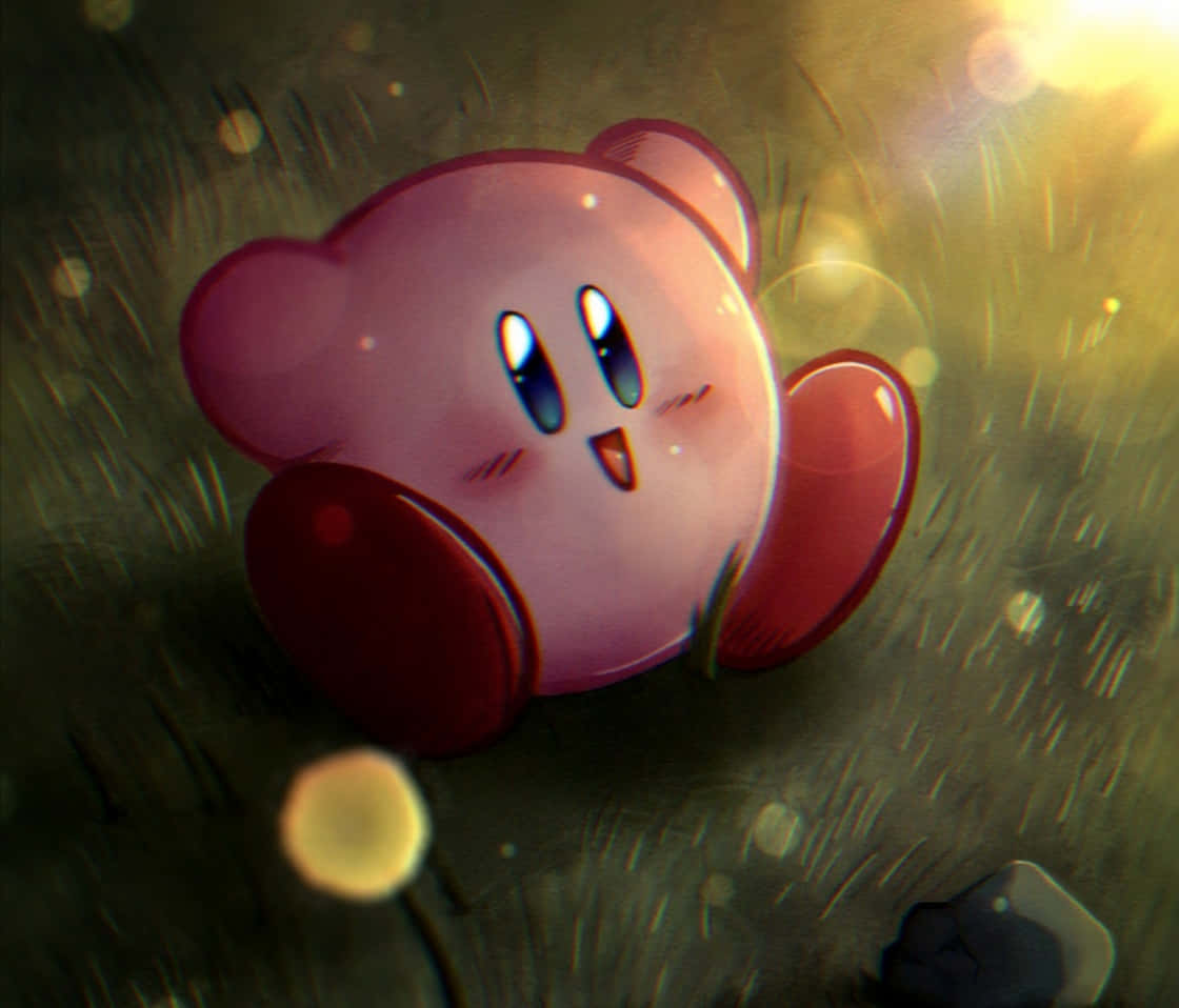 Prentjie Kirby Red Die Dag! Muurpapier