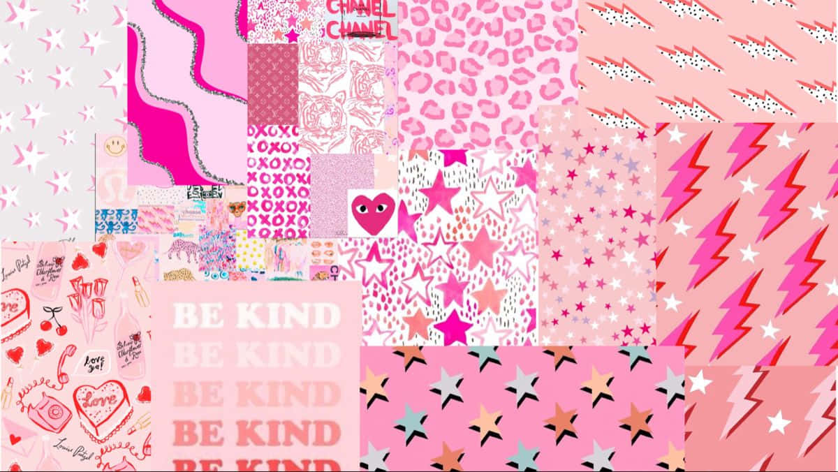 Preppy Naatlose Ikoon-rekenaar agtergrond Muurpapier