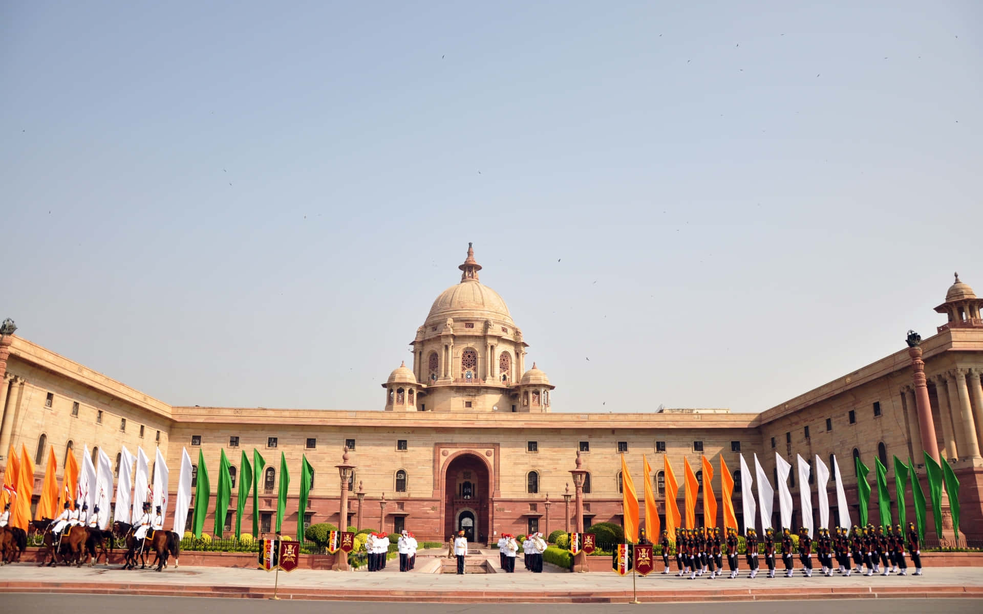 Presidensiële Paleis Indië Rashtrapati Bhavan Vlae Muurpapier