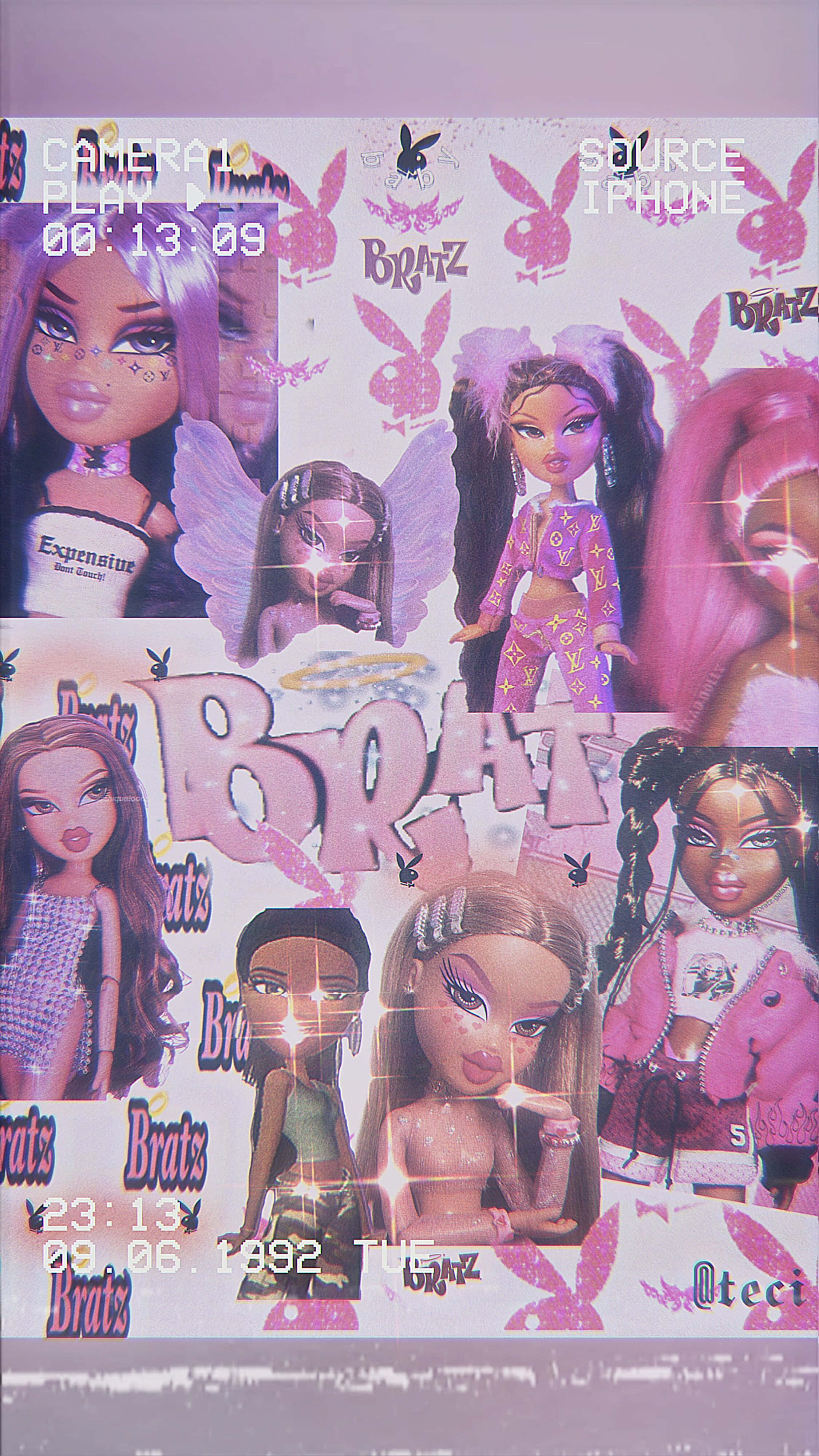 Pret en Vurige Bratz-estetika Muurpapier