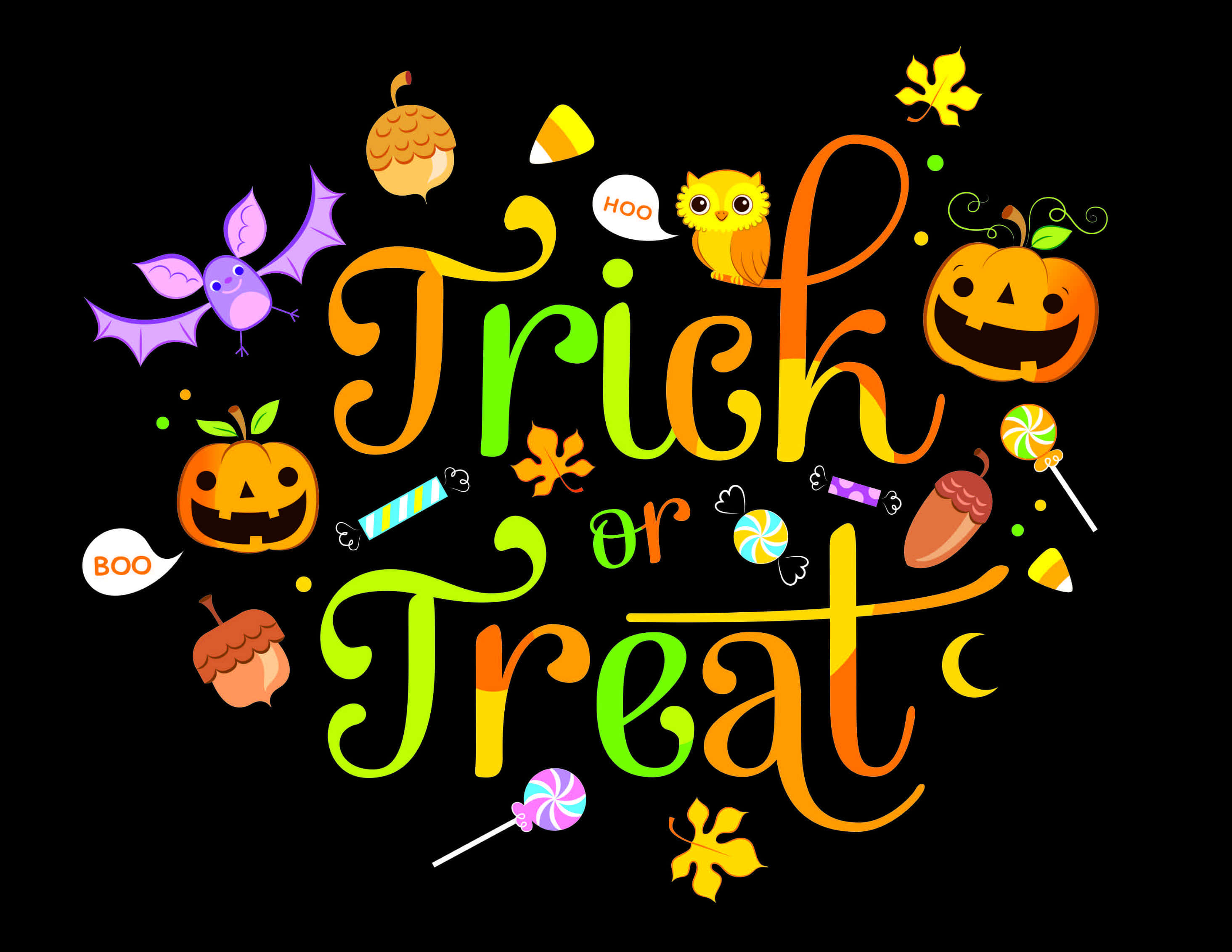 Pret met strooptog op Halloween Muurpapier