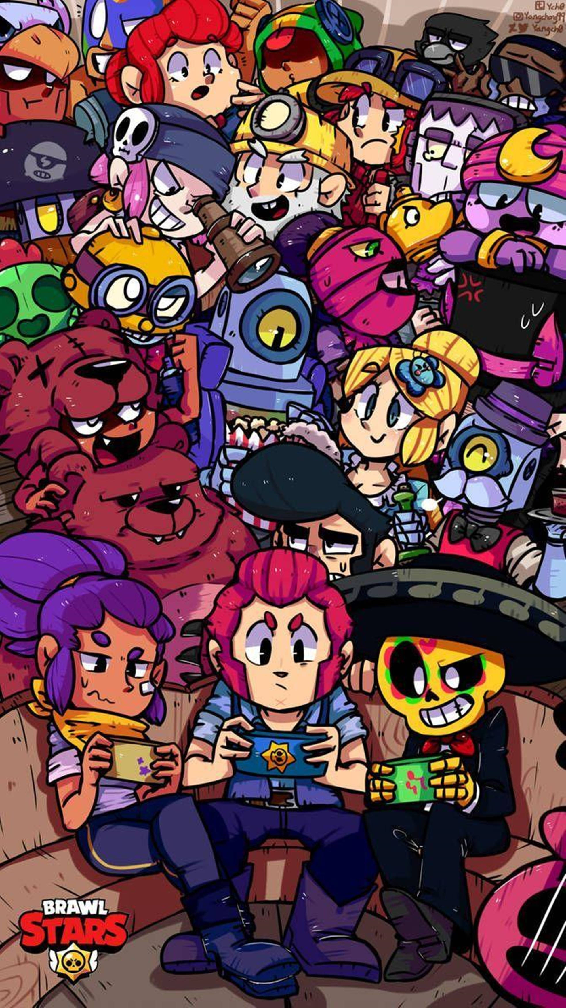 Pretrol van MOBA-speletjie Brawl Stars 4K Muurpapier
