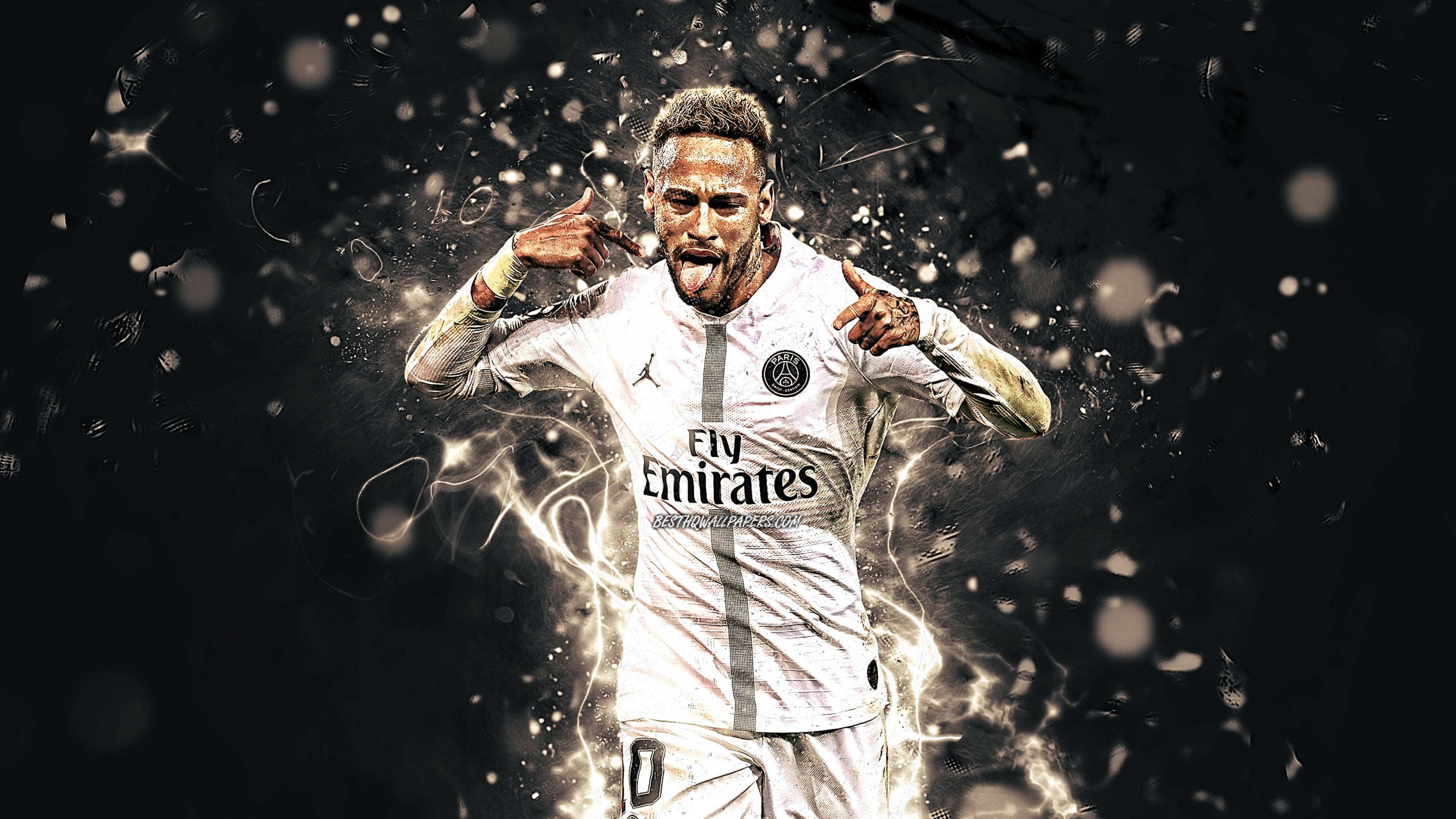 Pro-Atleet Neymar 4K Redigering Muurpapier