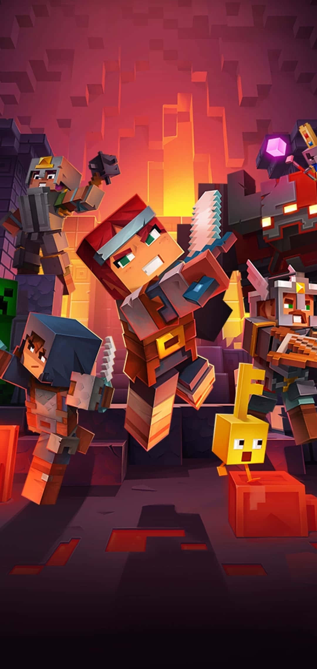 Promosieplakkaat Pixel 3 Minecraft Agtergrond Muurpapier