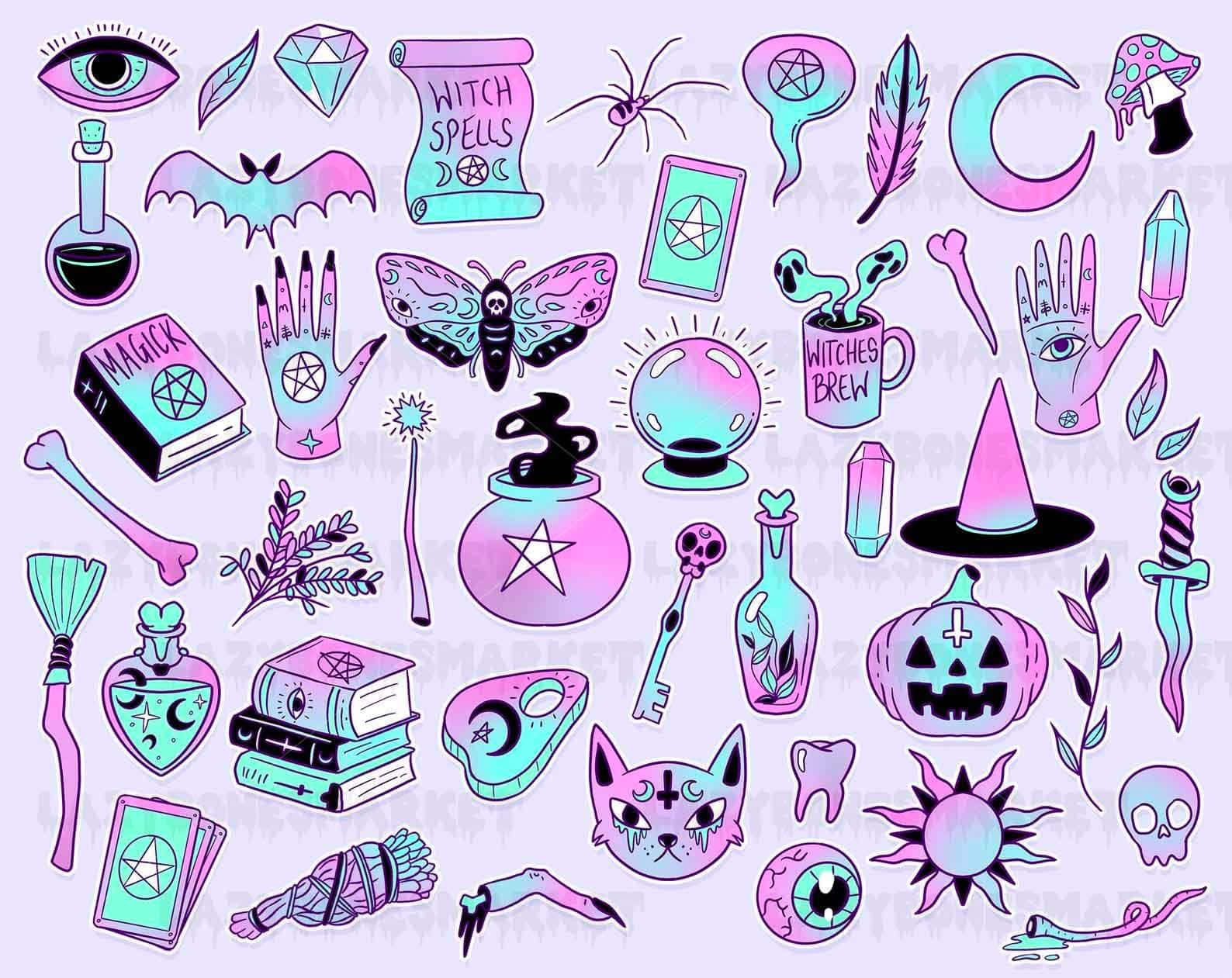 Pronk met jou Pastel Goth-voorkoms Muurpapier