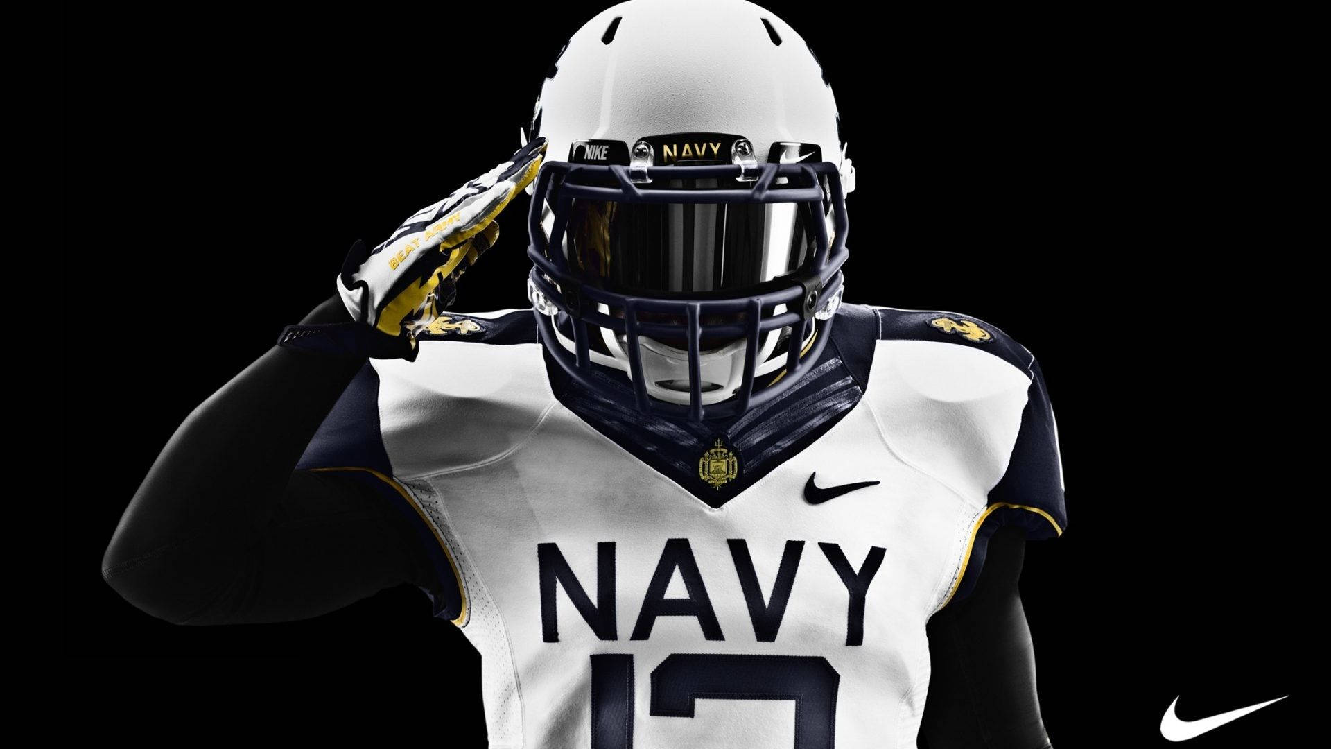 Kollegesokker Navy Midshipmen-span agtergrond.