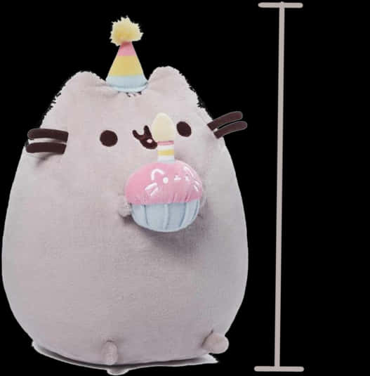 Pusheen Fees Plushie Muurpapier