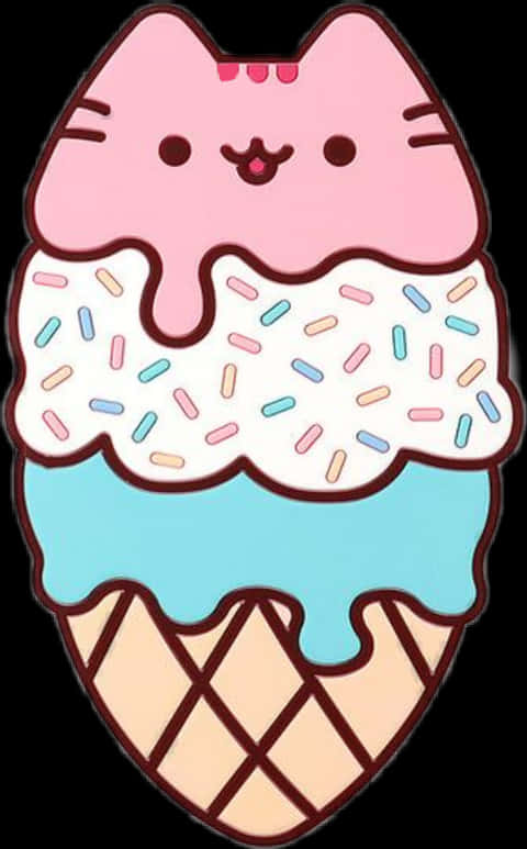 Pusheen Ysroomhoring Muurpapier