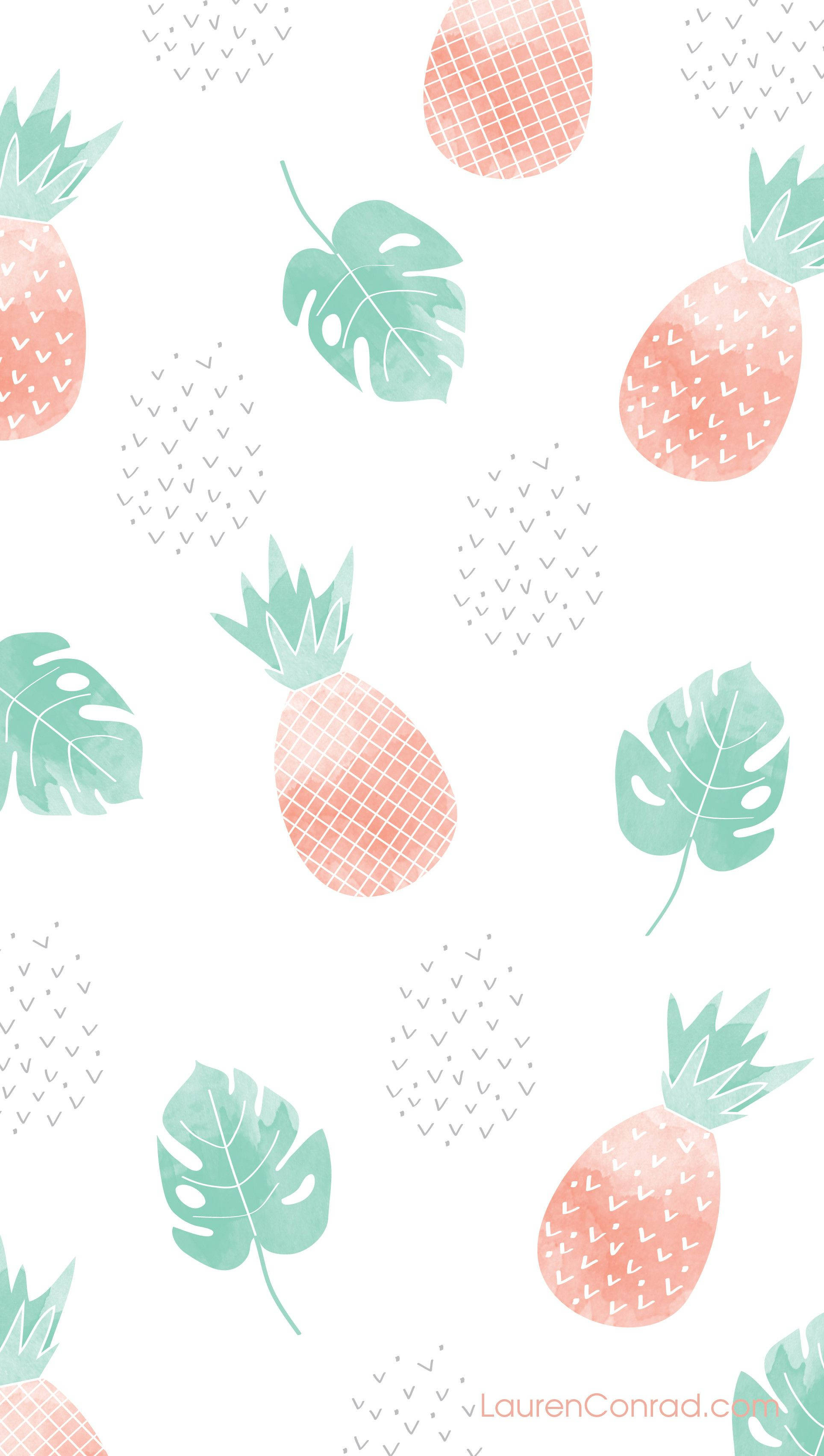 Pynappel en Blare Oulike iPhone Muurpapier