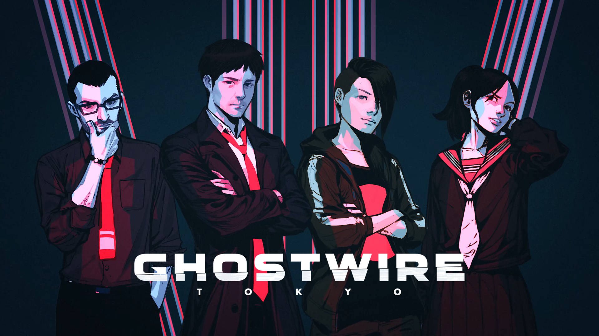 Raaiselagtige Menslike Vyande in Ghostwire Tokyo-speletjie Muurpapier