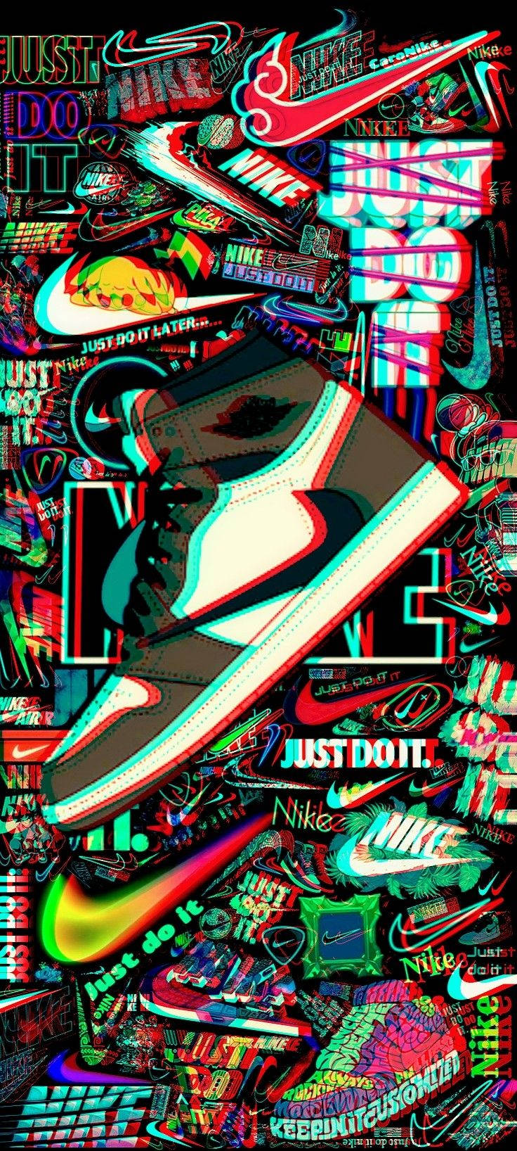 Raak Geïnspireer deur Nike se Dapper Graffiti Muurpapier