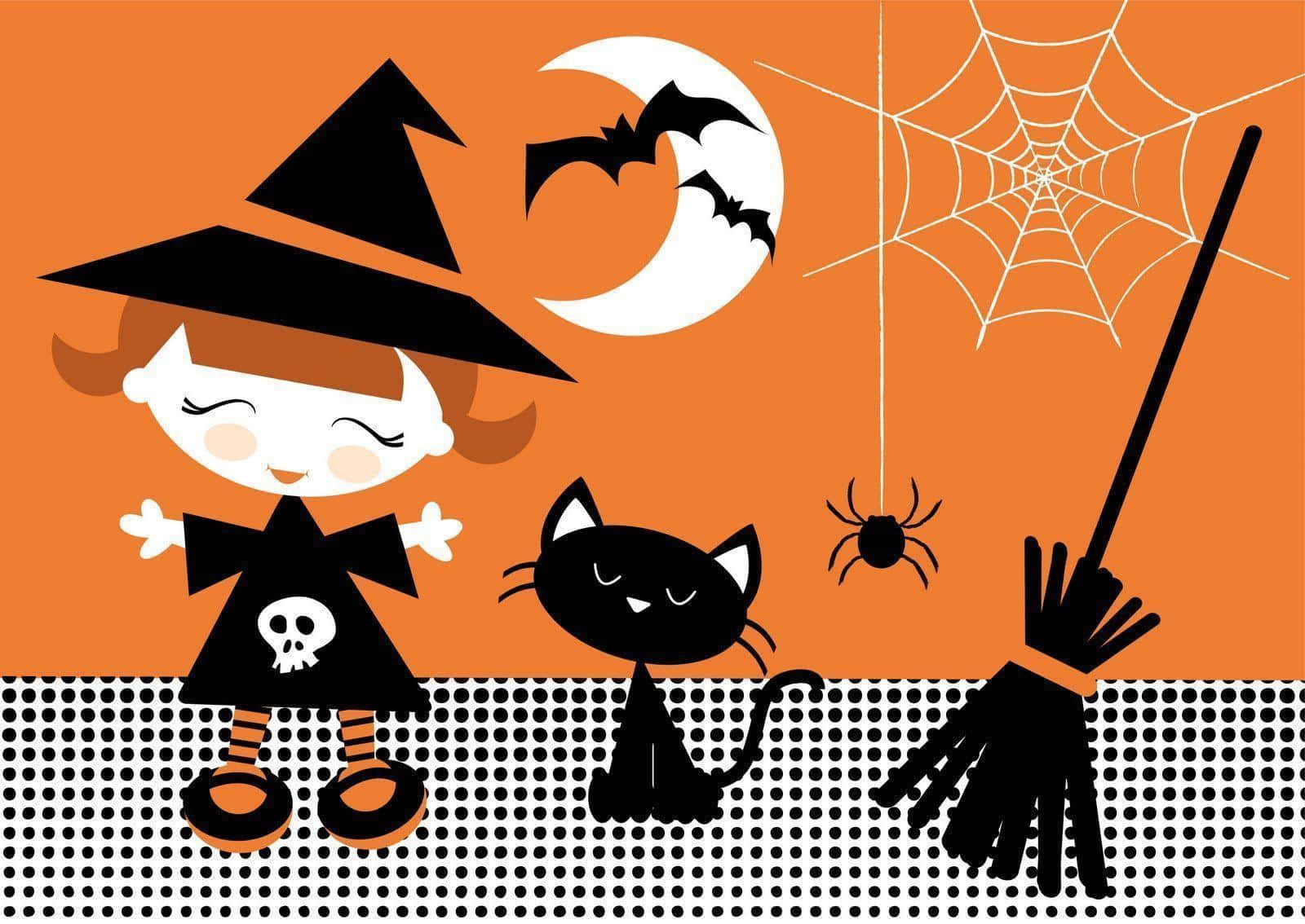 Raak in die gees van Halloween met hierdie oulike kostuum! Muurpapier