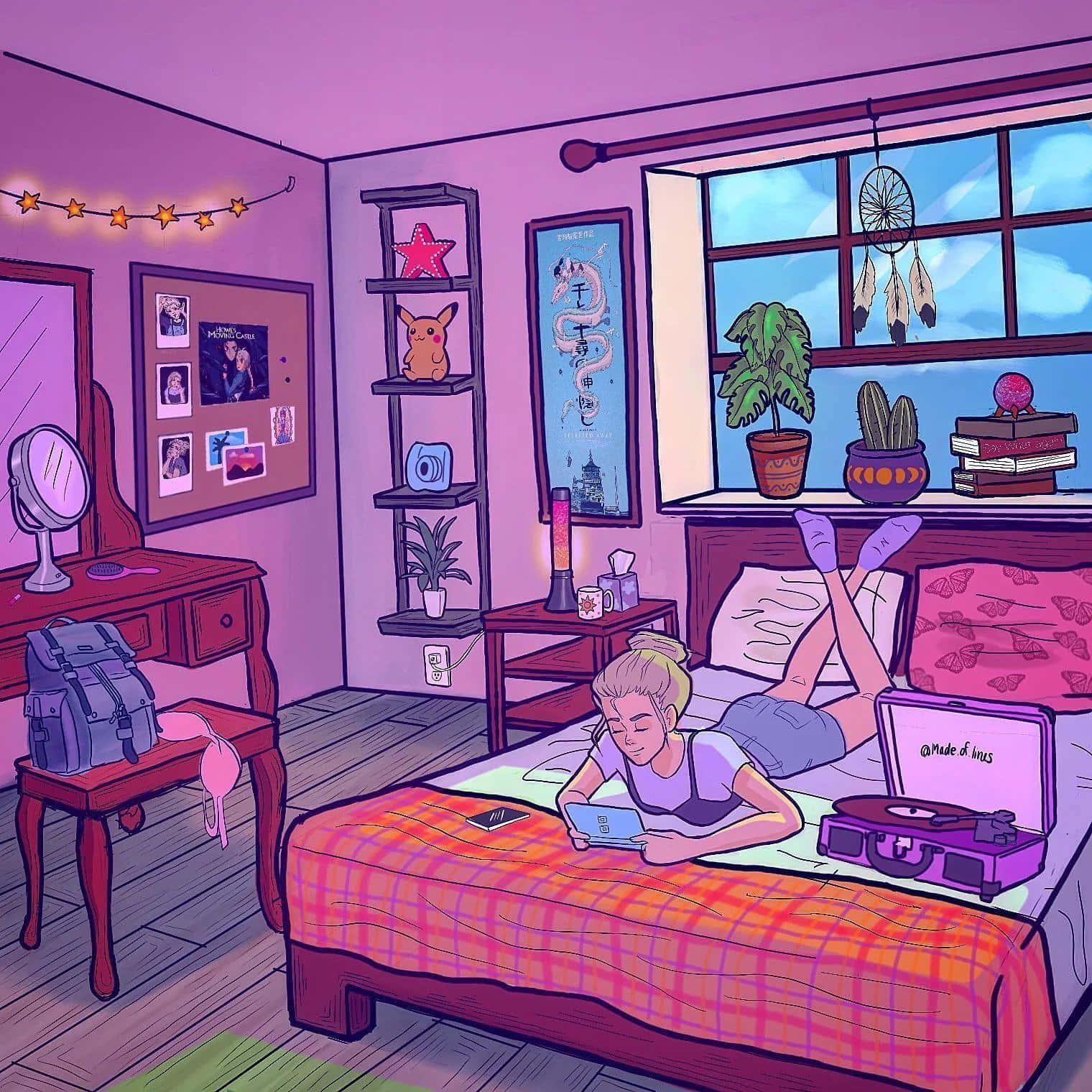Raak verlore in die wonderlike wêreld van Anime Muurpapier