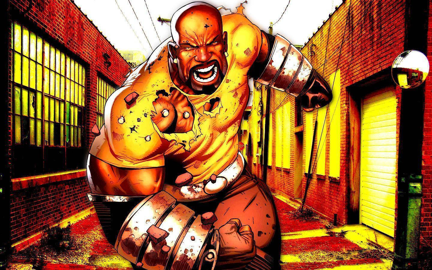 Rad Swart Superheld Luke Cage Muurpapier