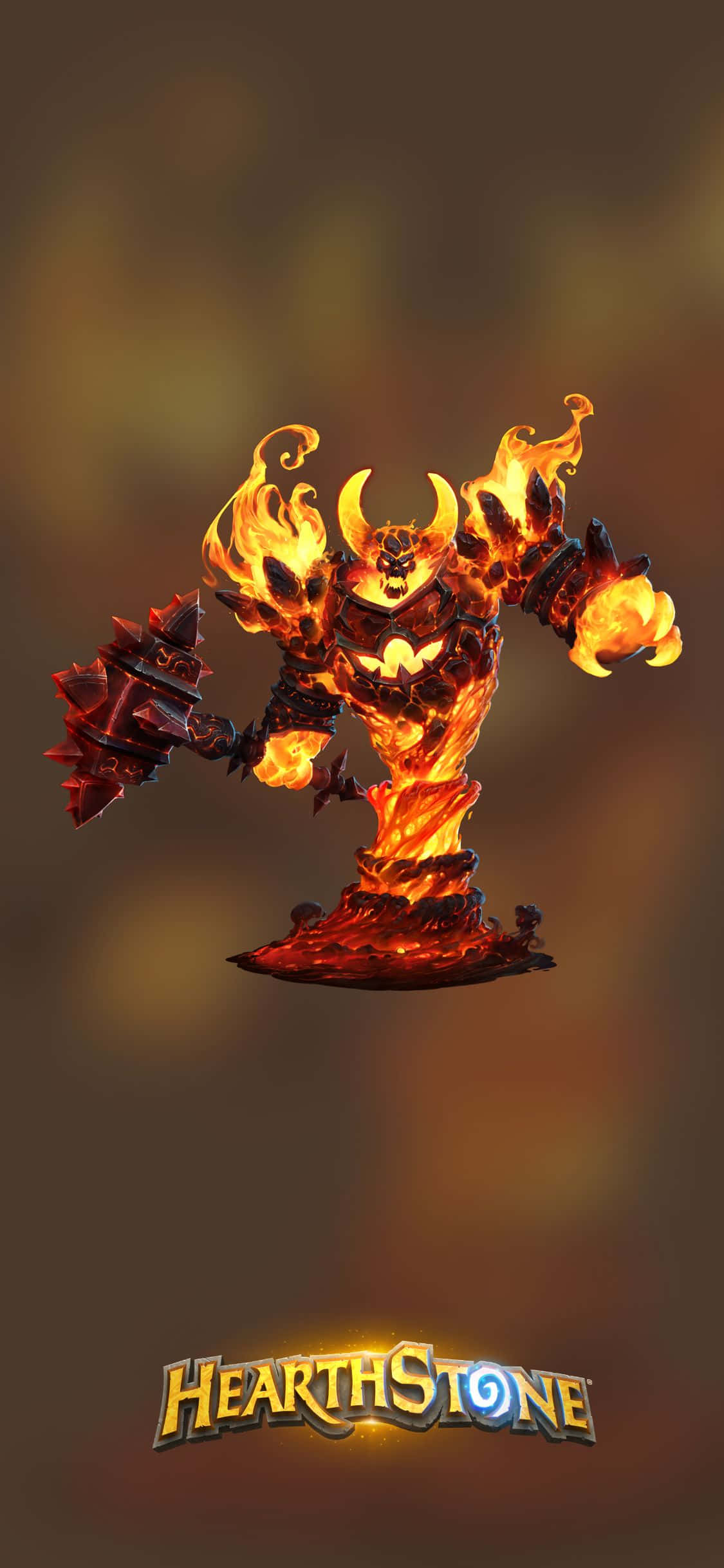 Ragnaros die Vuurlord iPhone XS Hearthstone-agtergrond Muurpapier