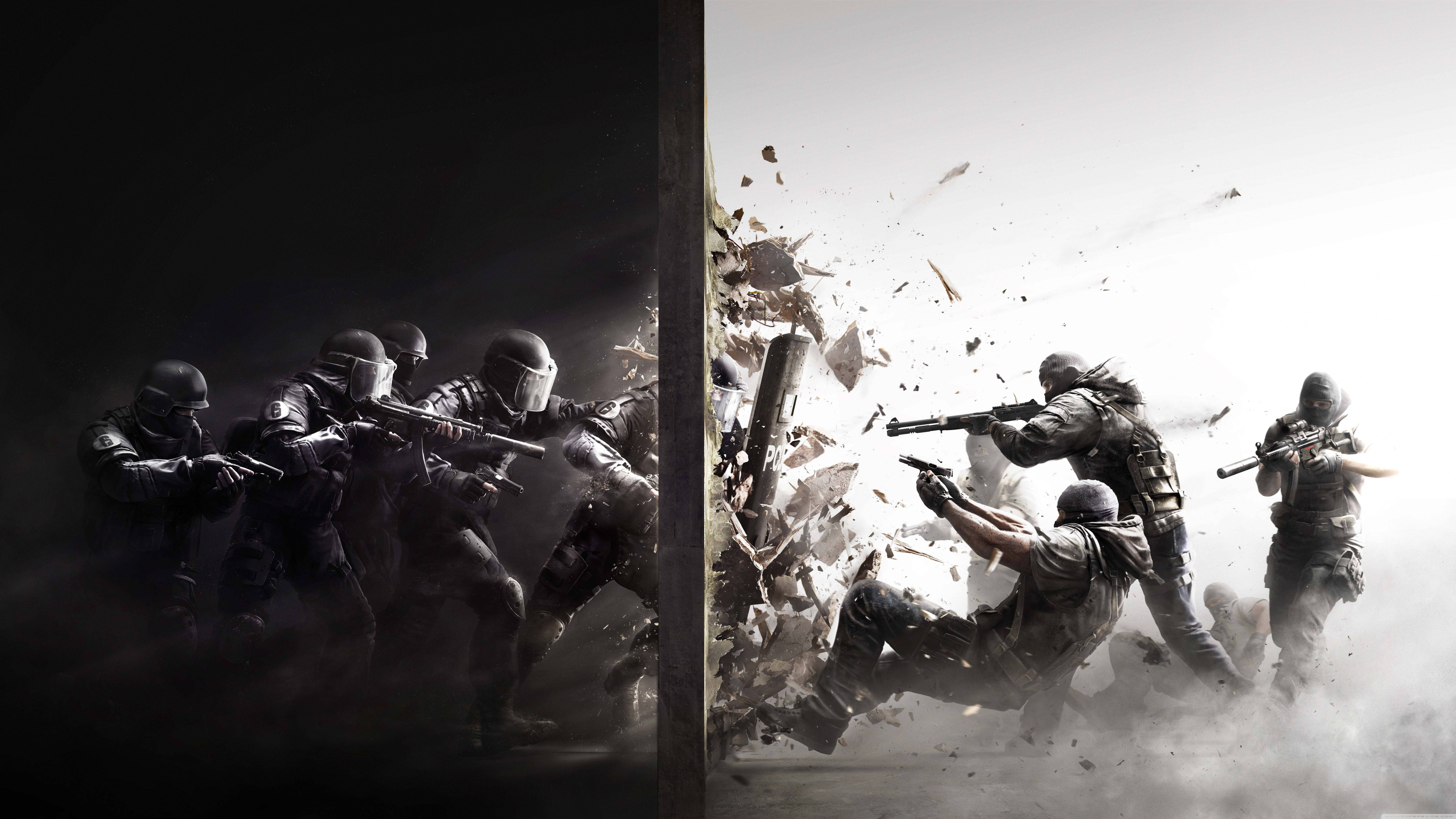Rainbow Siege 8K Speletjies Muurpapier