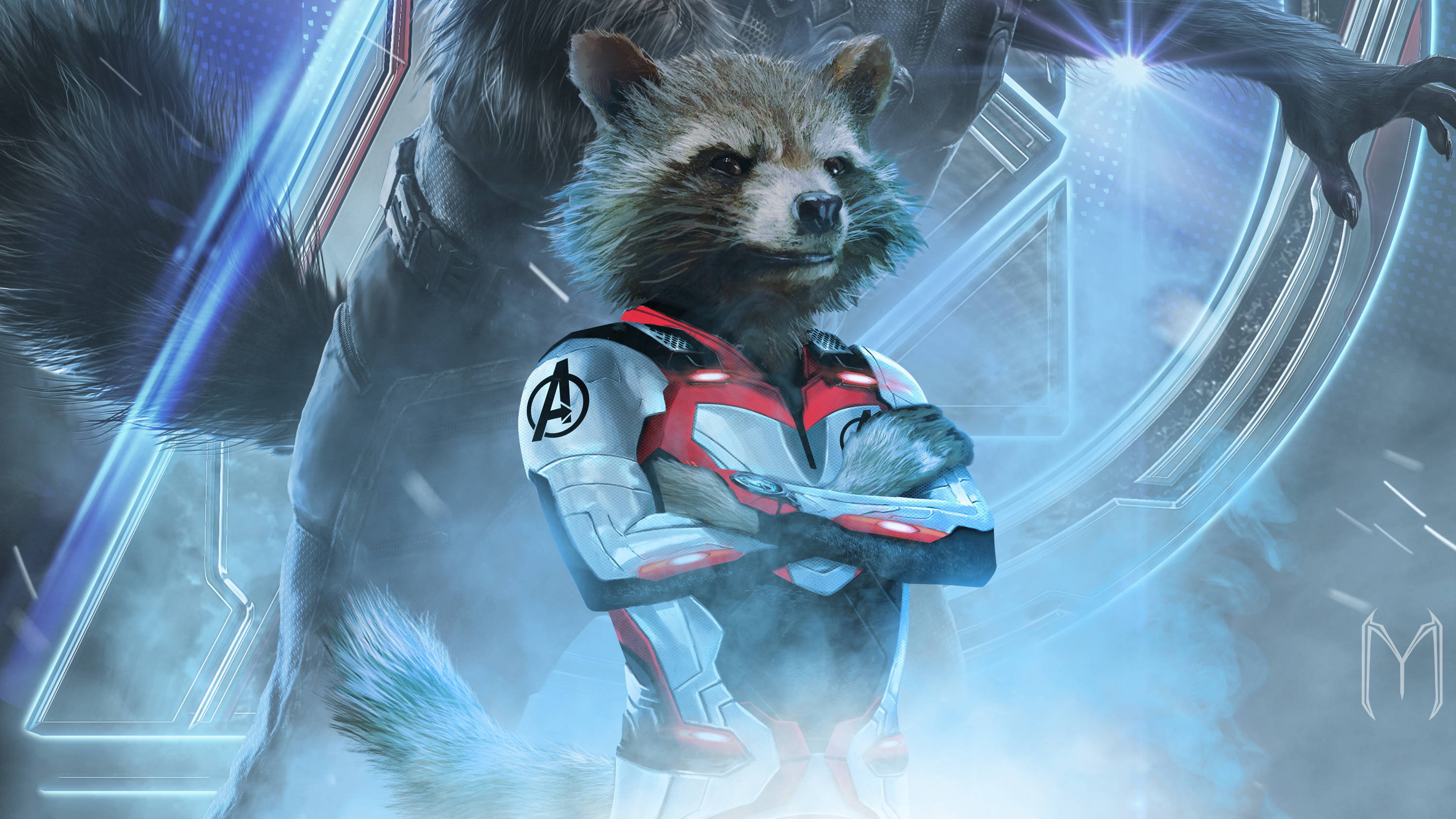Raket in pak 4K Marvel iPhone Muurpapier