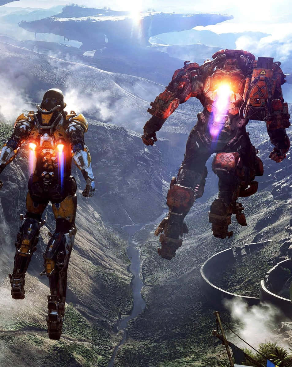 Ranger & Colossus Pixel 3 Anthem Agtergrond Muurpapier