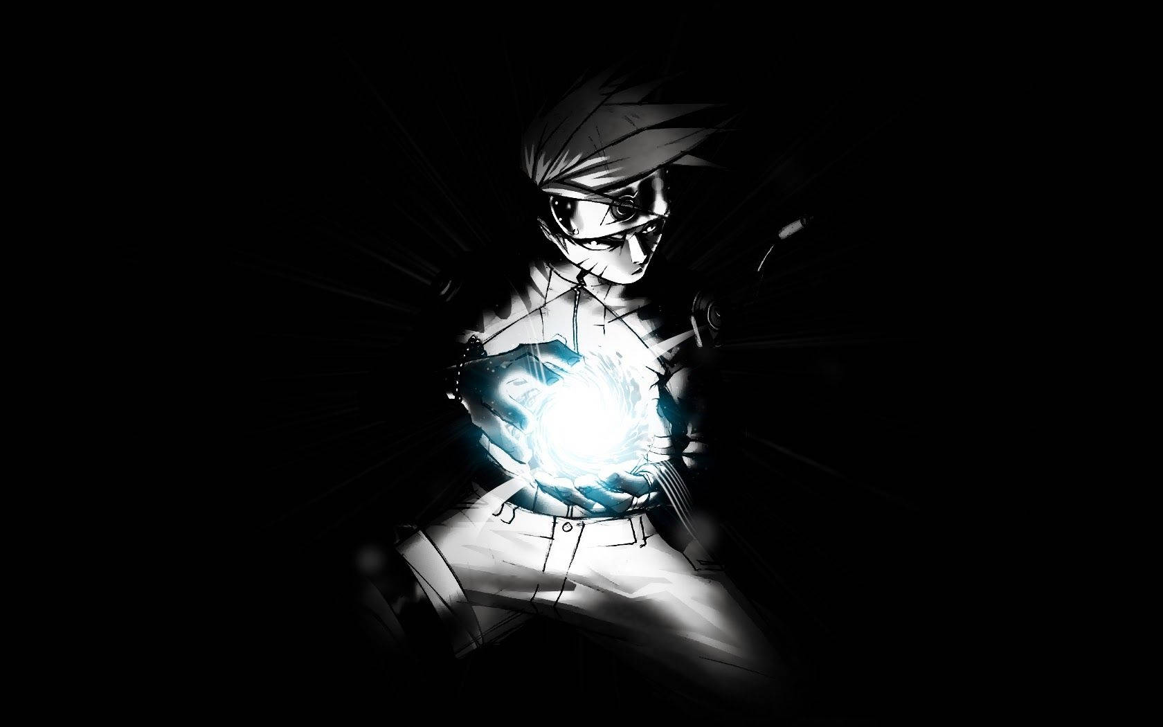 Rasengan Uzumaki Naruto Swart Muurpapier