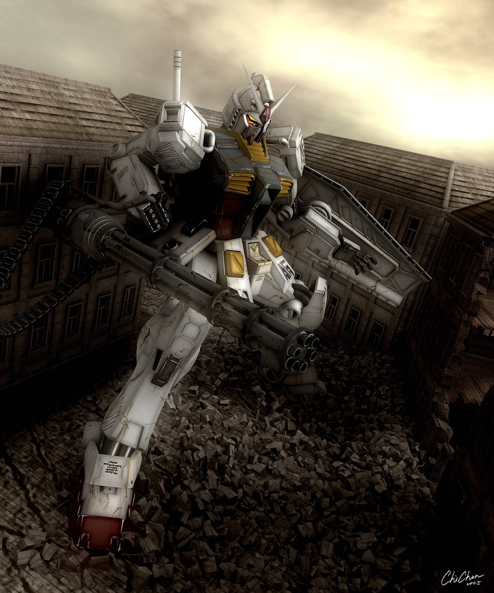 Realistiese Mobile Suit Gundam — Gundam GIF Muurpapier