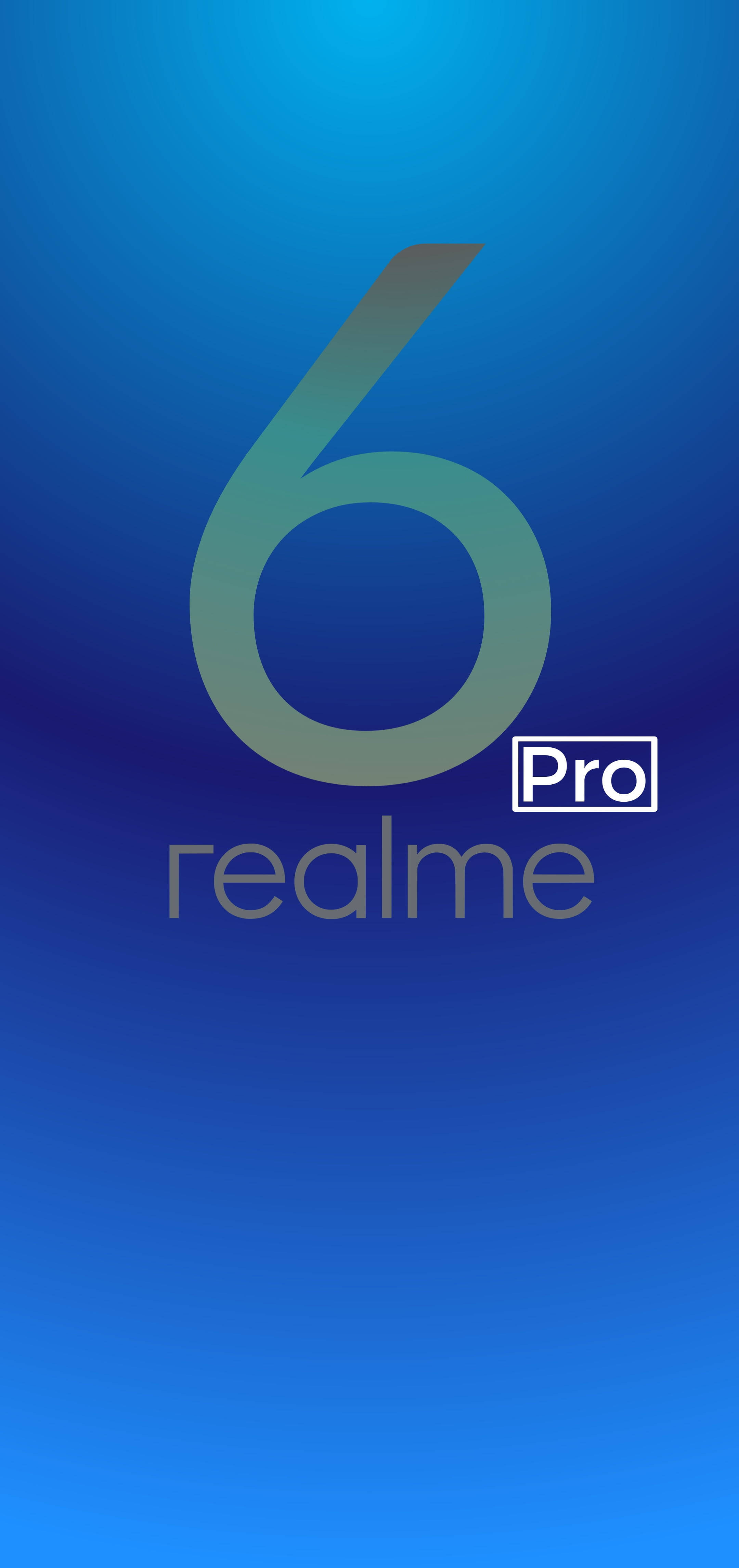 Realme 6 Pro Punch Hole Blou Muurpapier