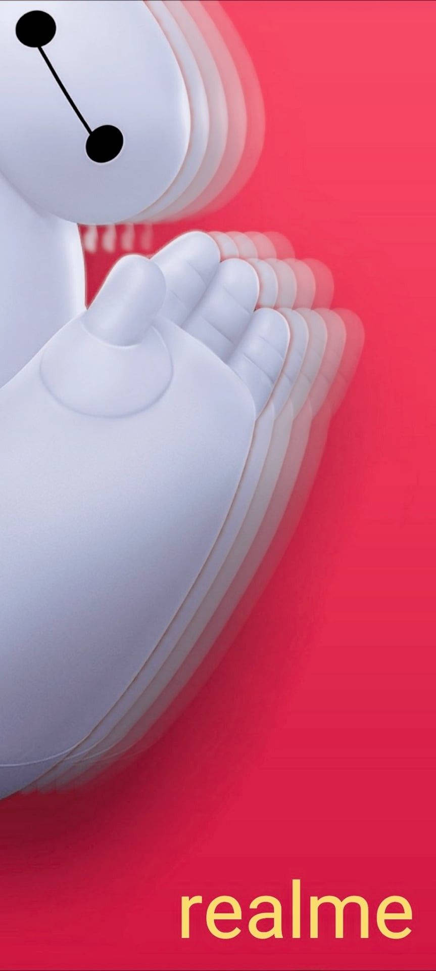 Realme 6 Punch Hole Baymax Zwaai Muurpapier