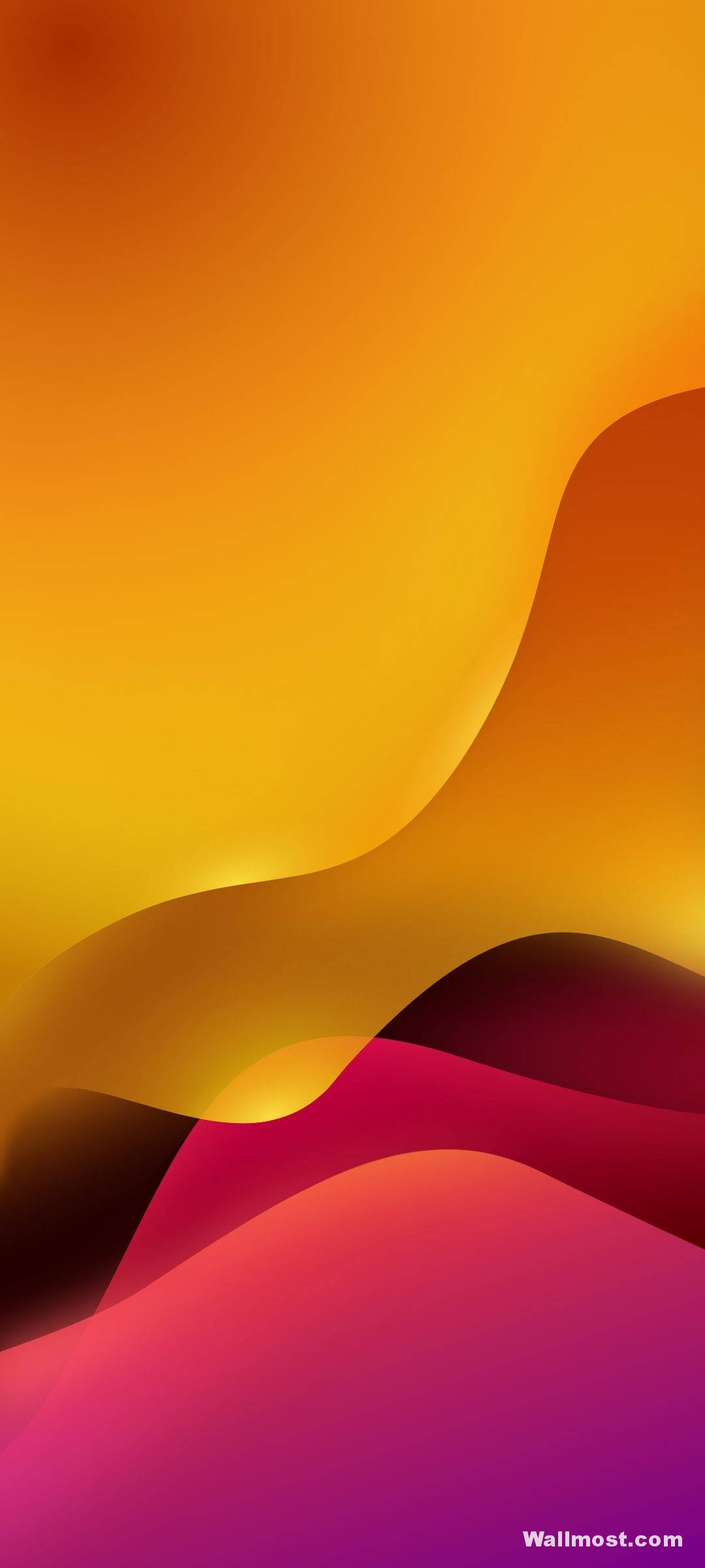 Realme 7 Geel en Pienk Abstrak Muurpapier