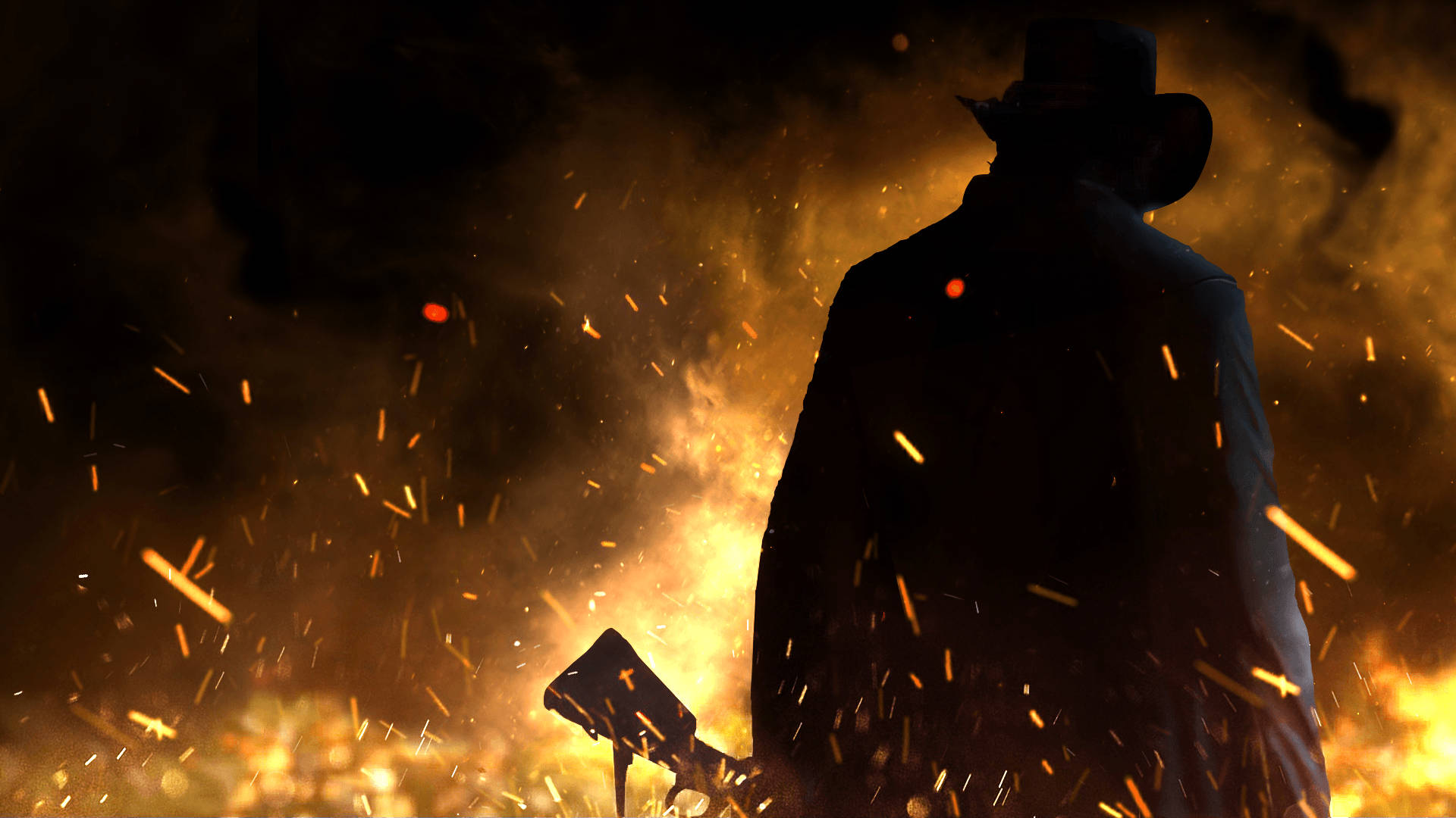 Red Dead Redemption 2 4K Vuur Muurpapier